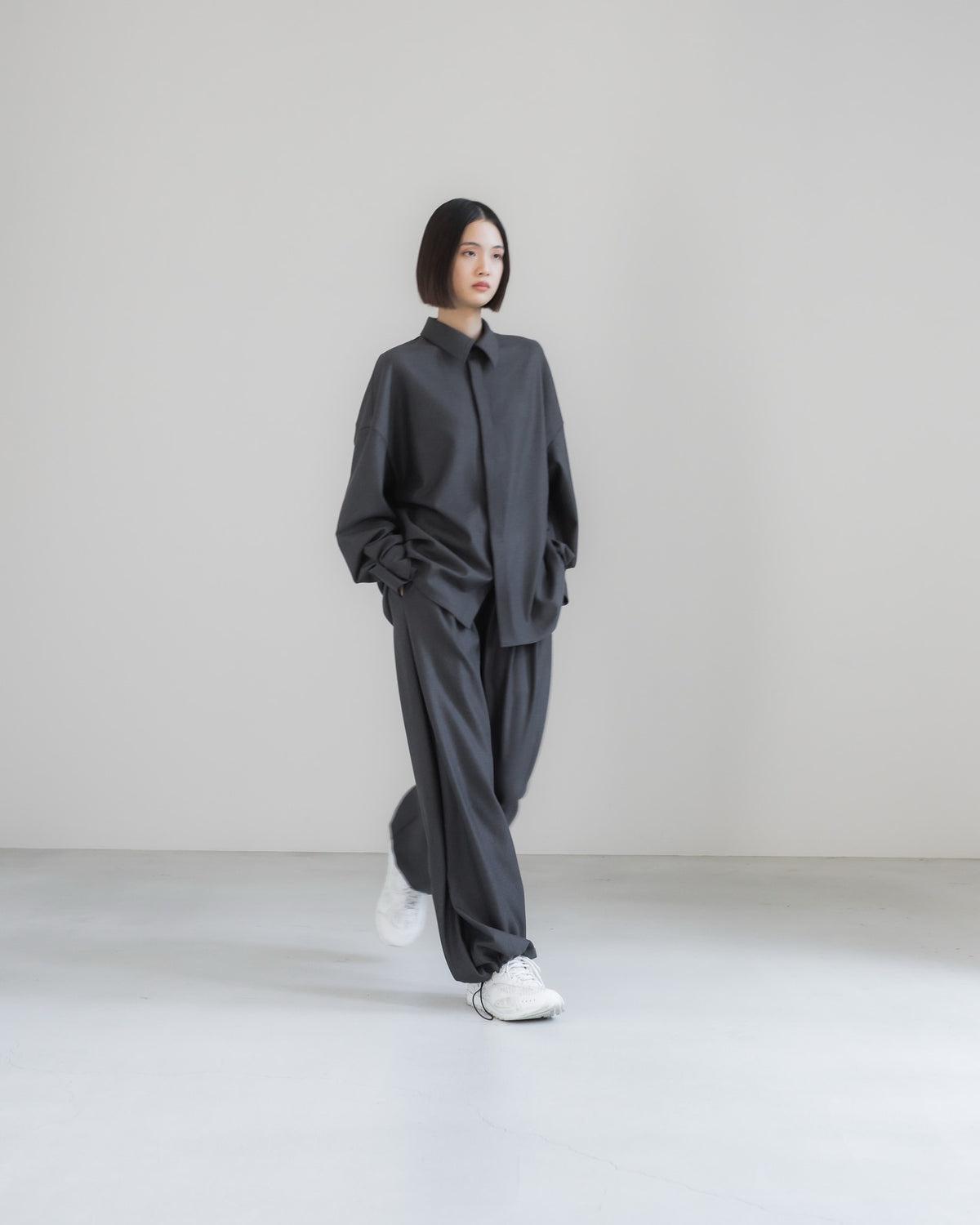 double brushed pants (gray)