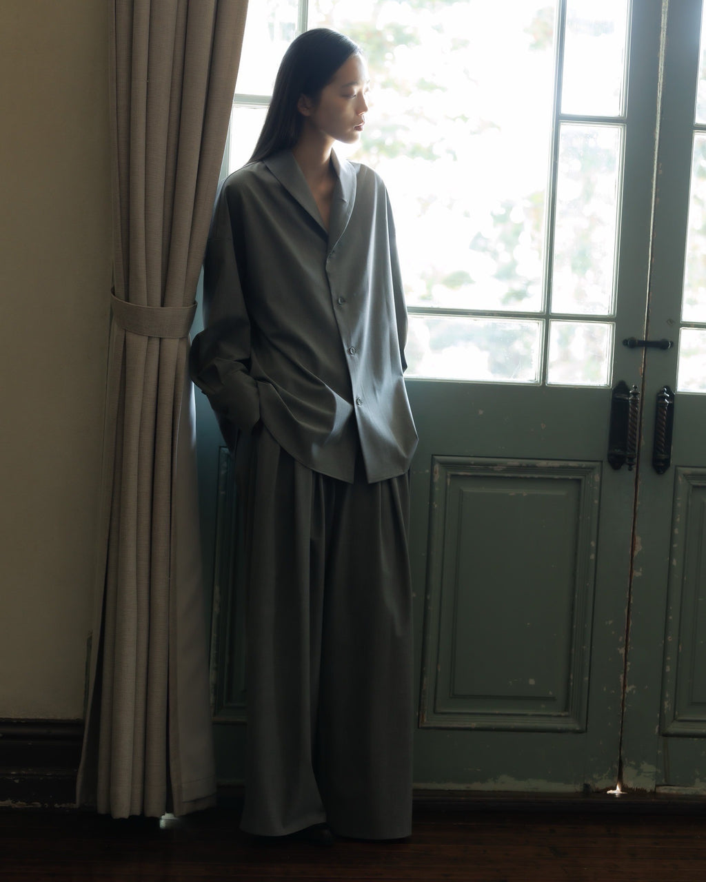 2tuck so wide pants (gray)