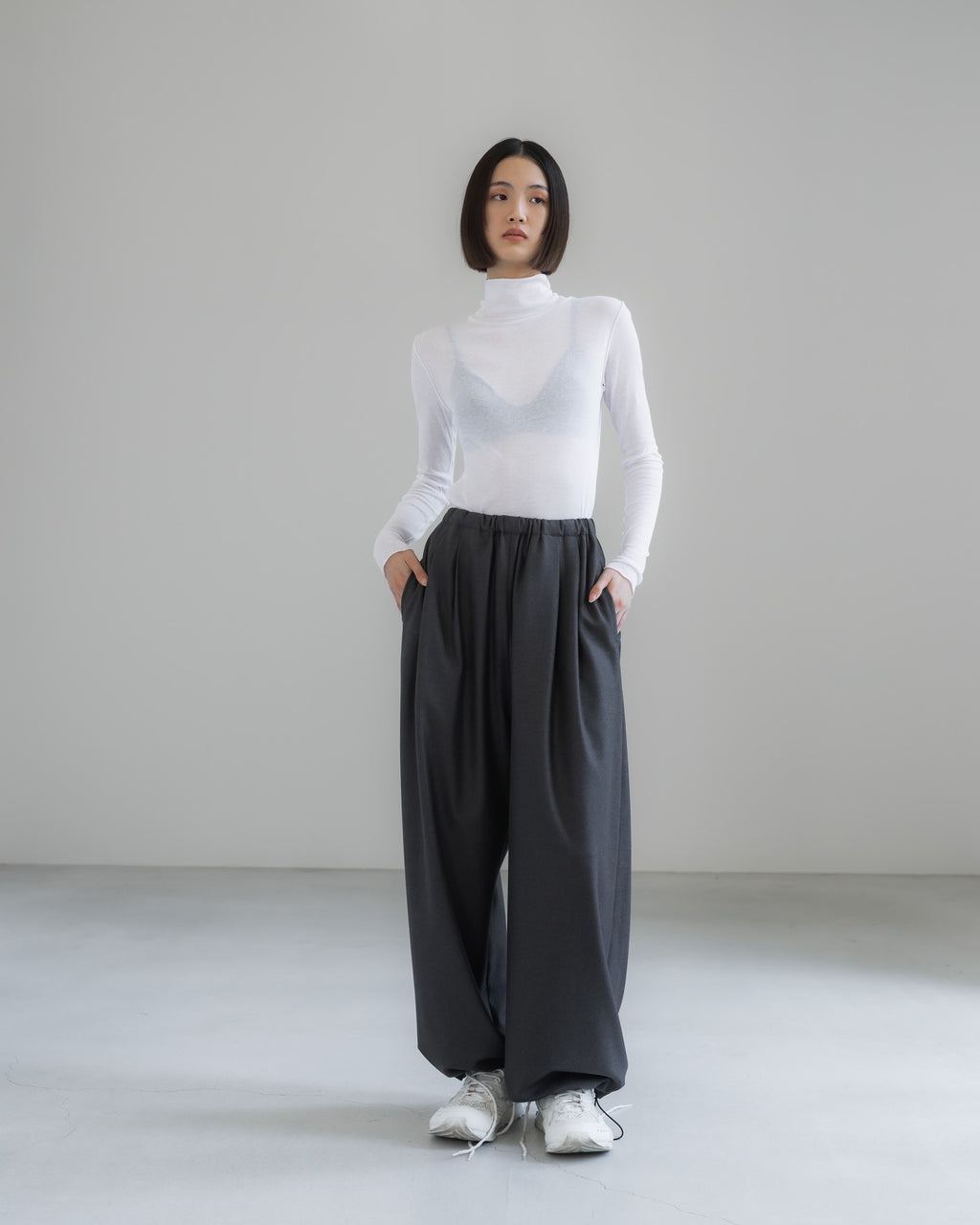 double brushed pants (gray)