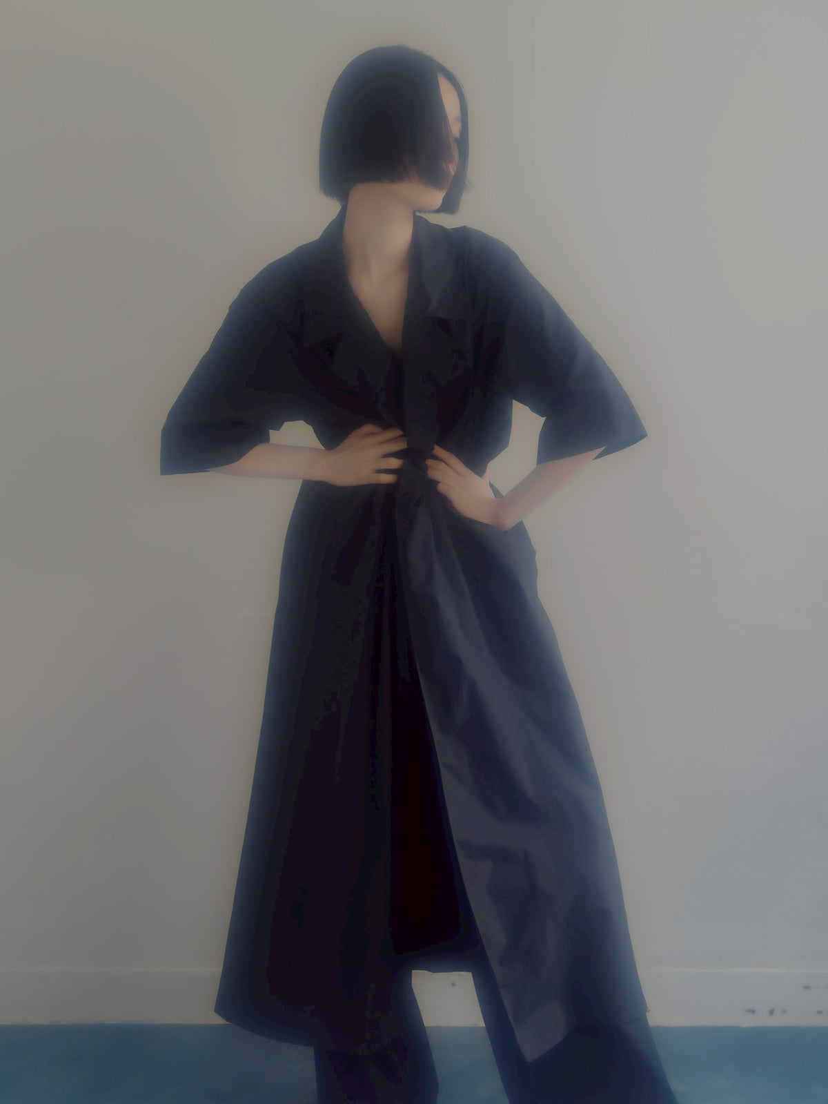 half sleeve coat (navy)