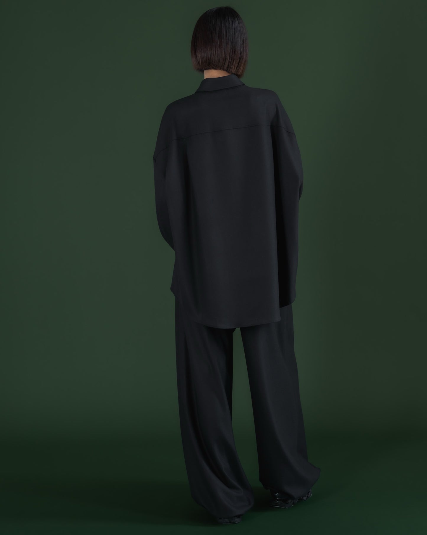 pre order / double brushed shirt (black)