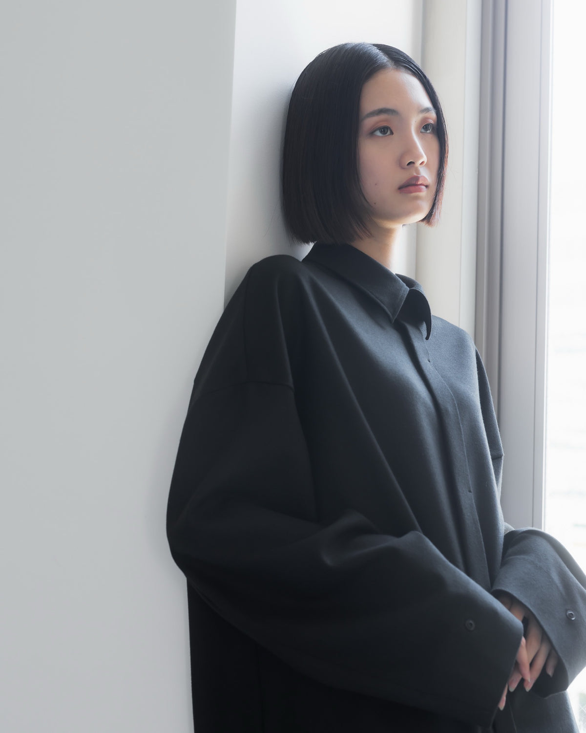 double brushed shirt (black)