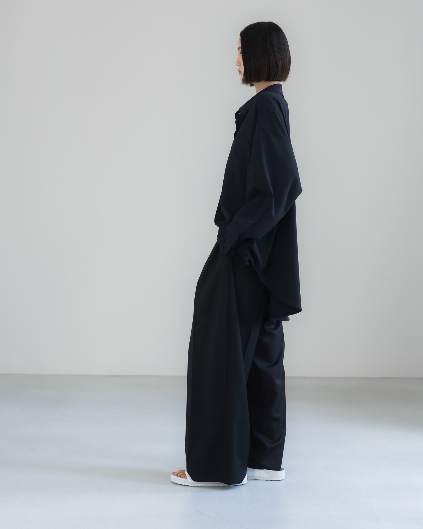 pre order / double brushed shirt (black)