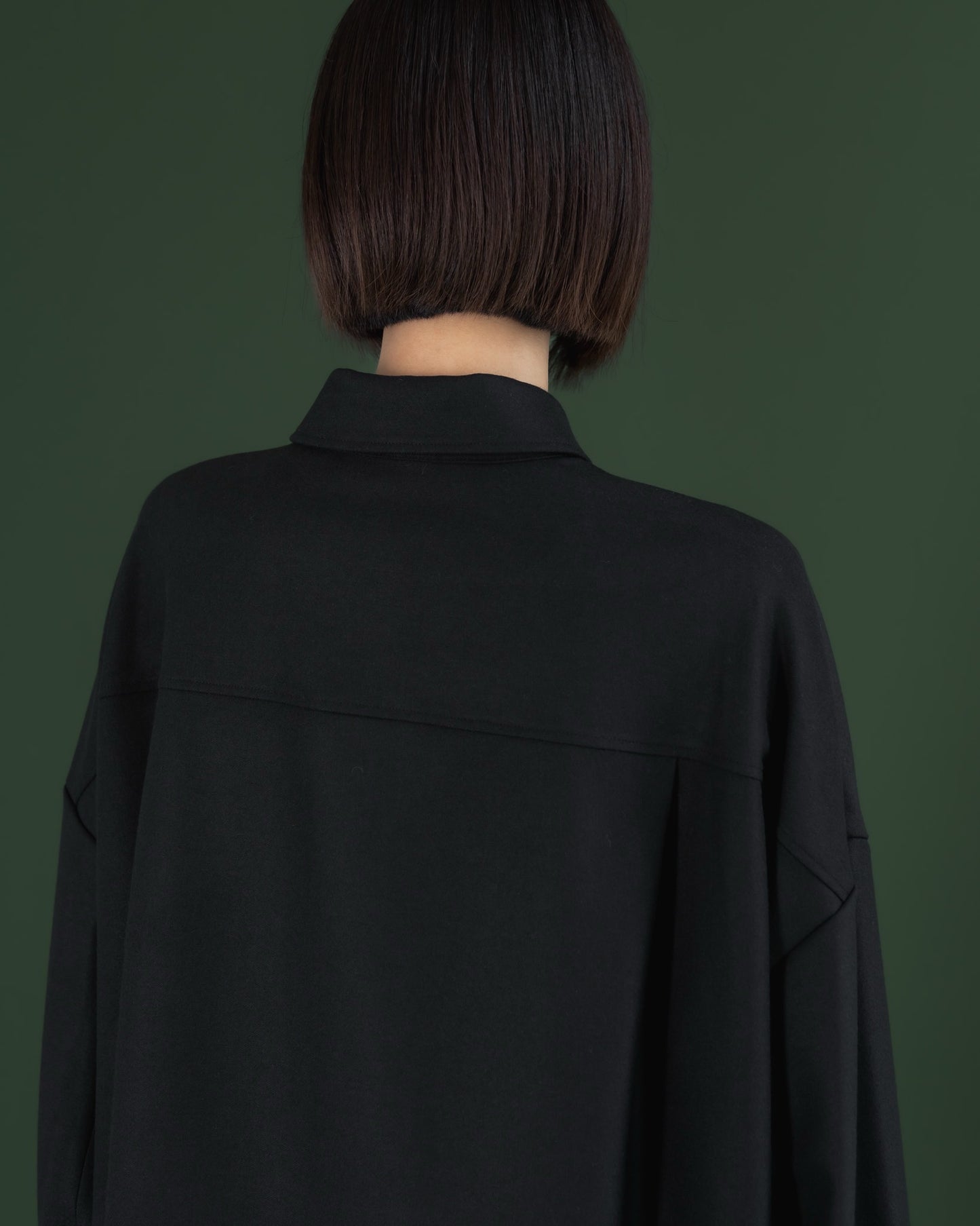 pre order / double brushed shirt (black)