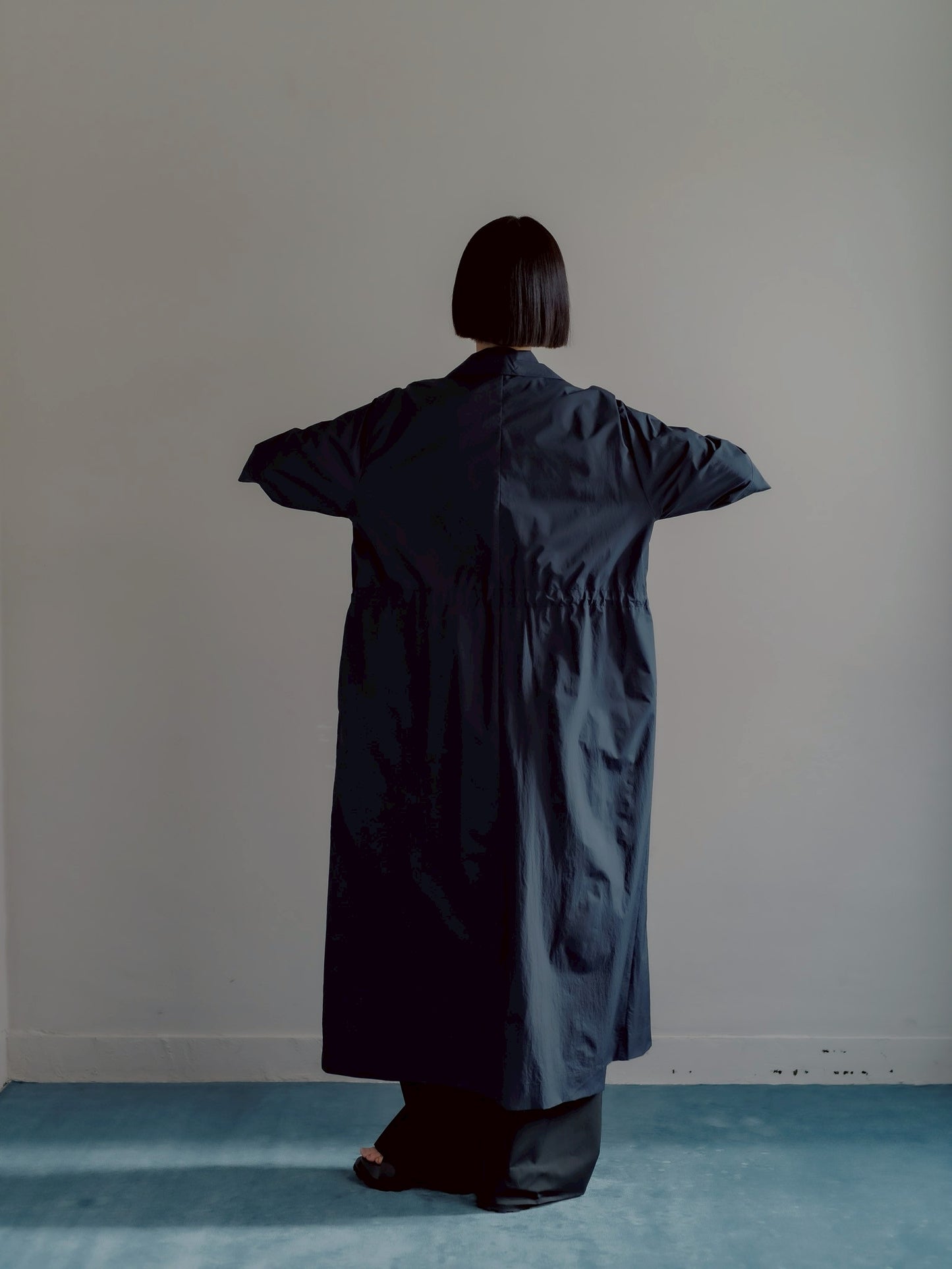 half sleeve coat (navy)