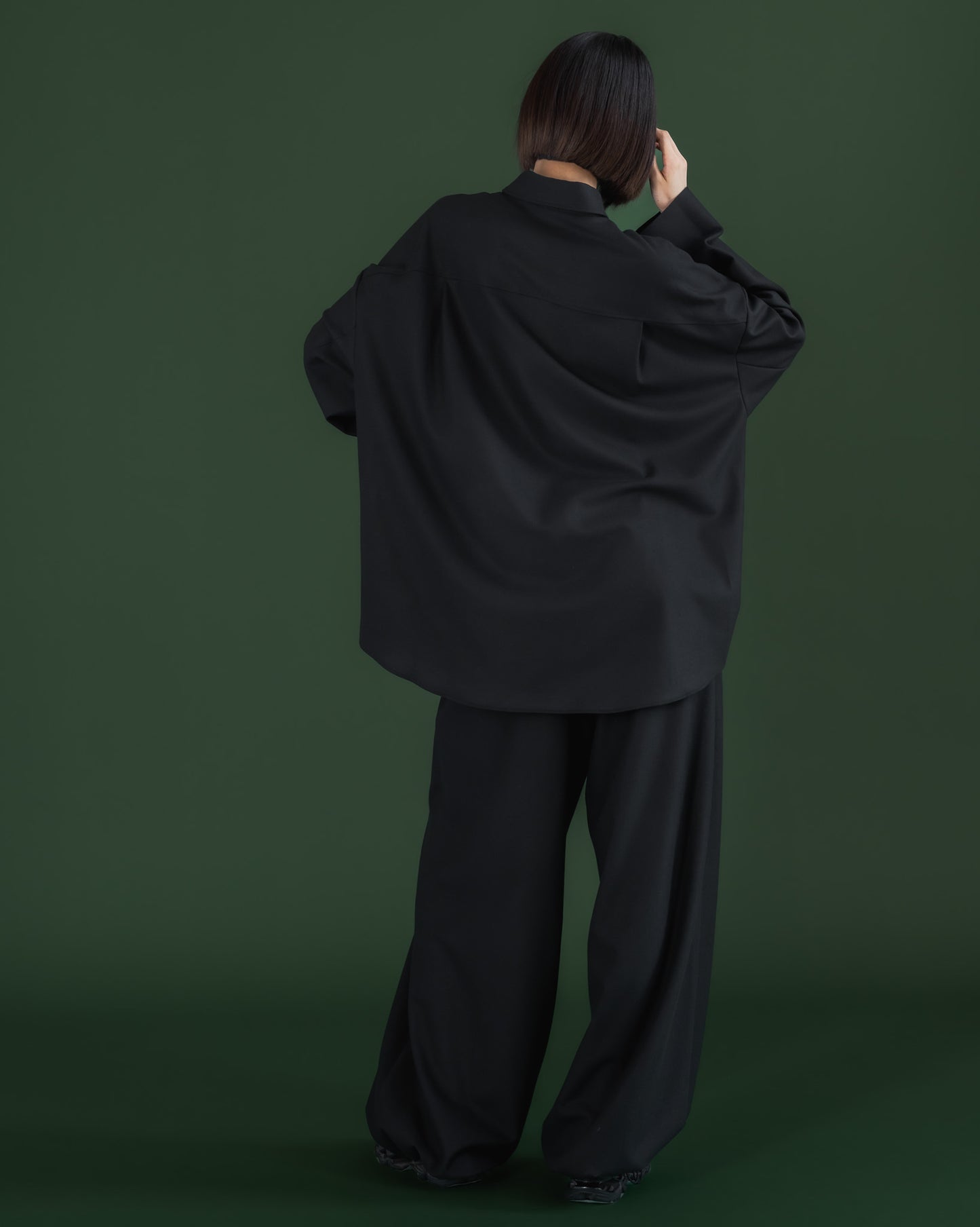 pre order / double brushed shirt (black)