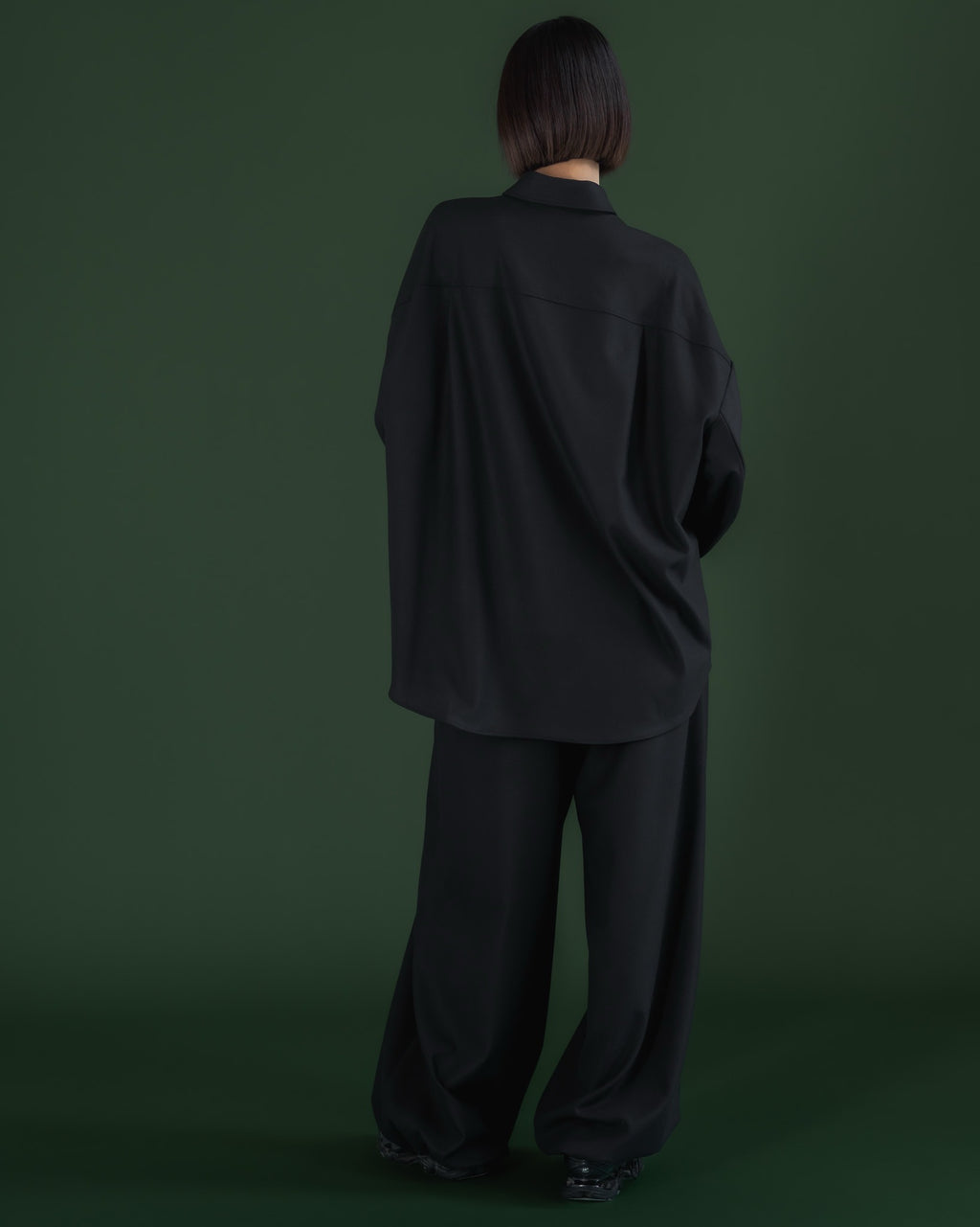 double brushed pants (black)