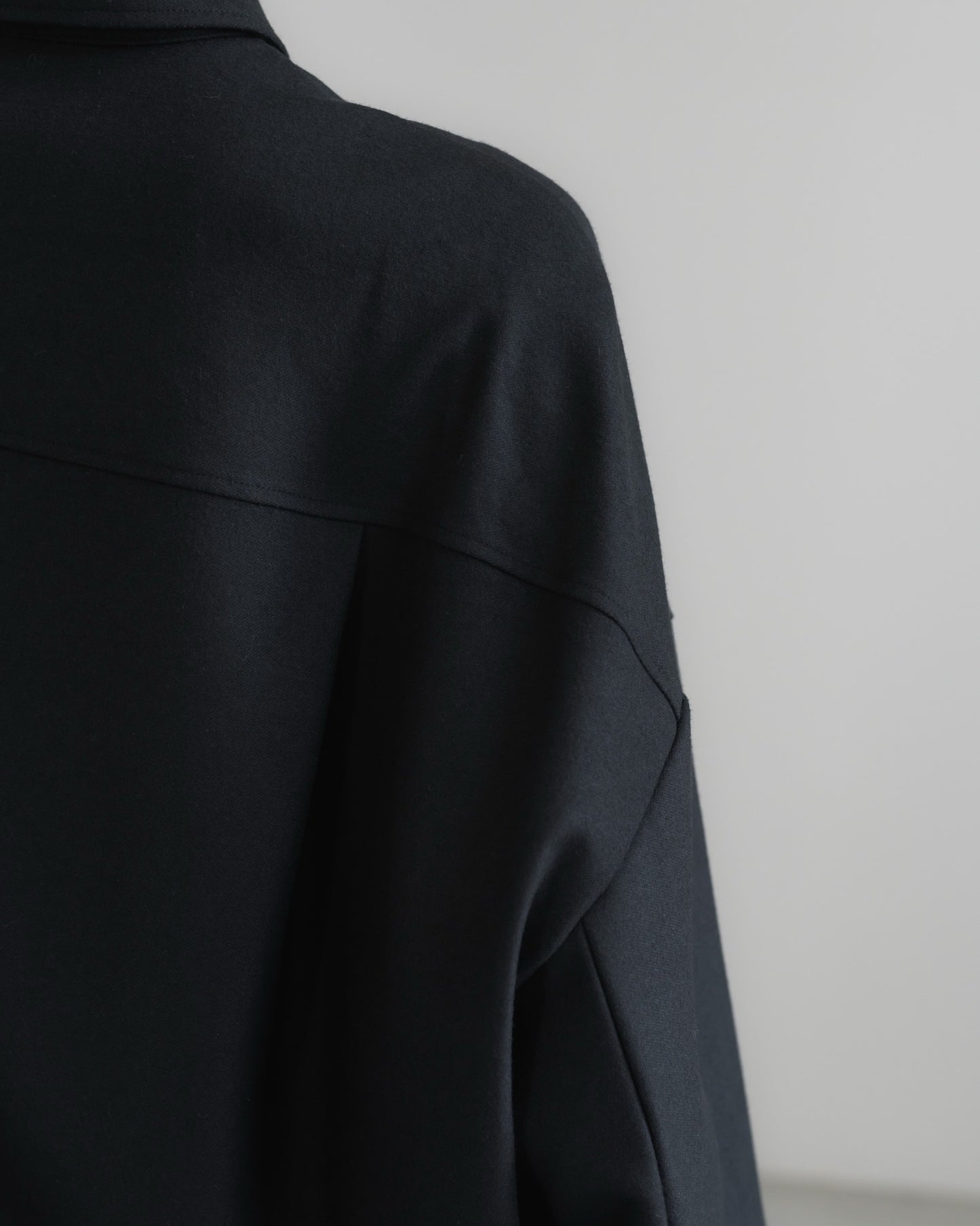 pre order / double brushed shirt (black)