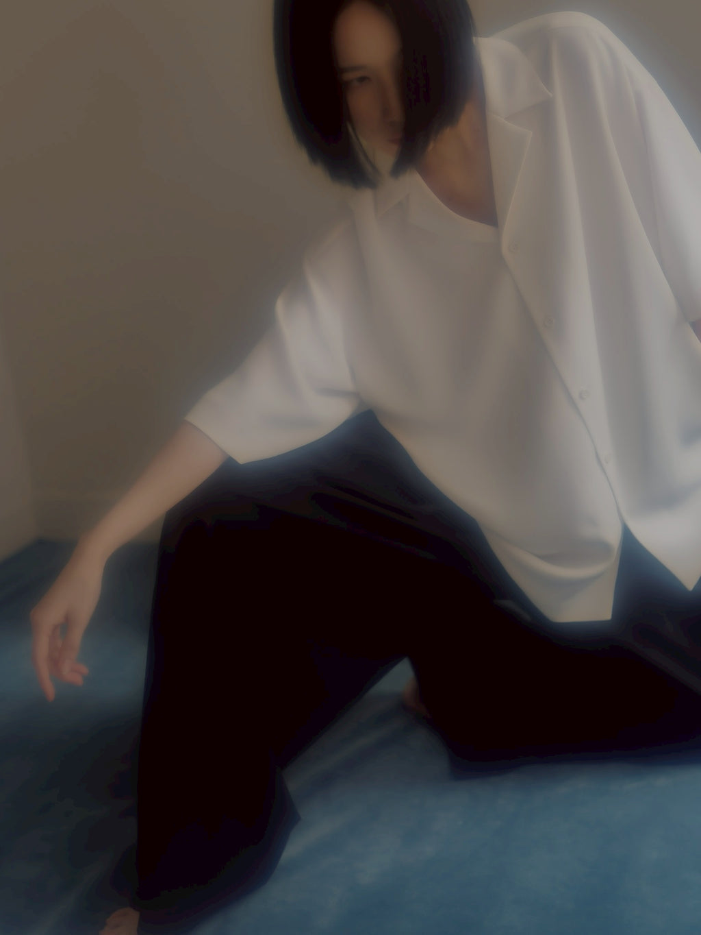 open collar shirts(white)