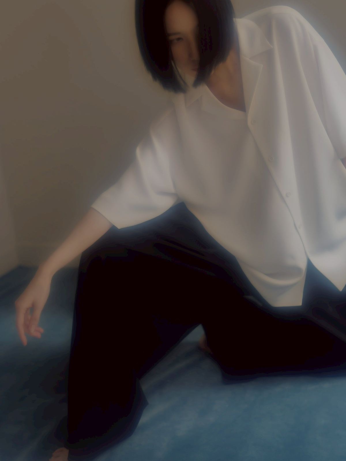 open collar shirts(white)