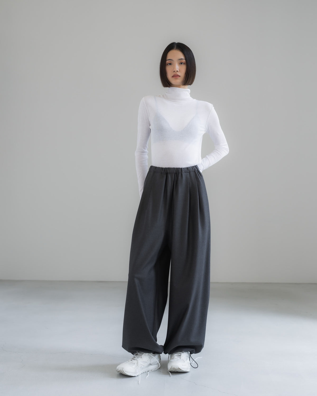 double brushed pants (gray)