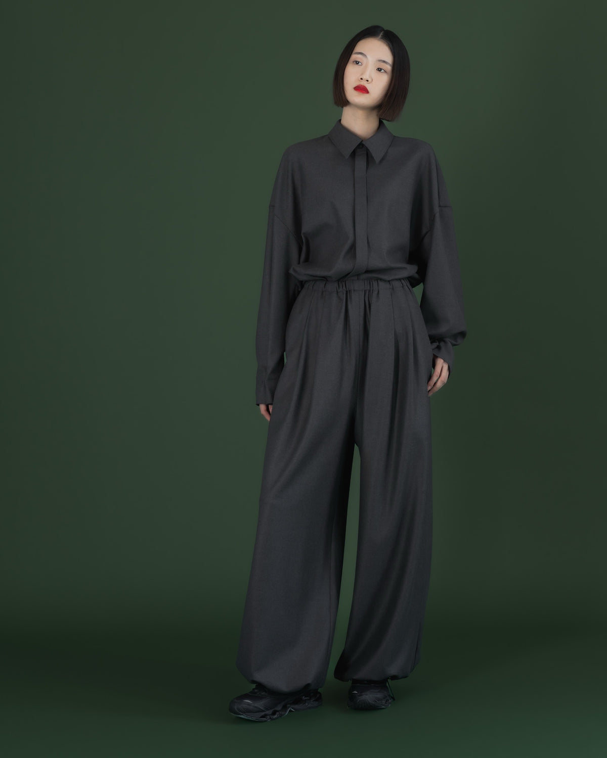 double brushed pants (gray)