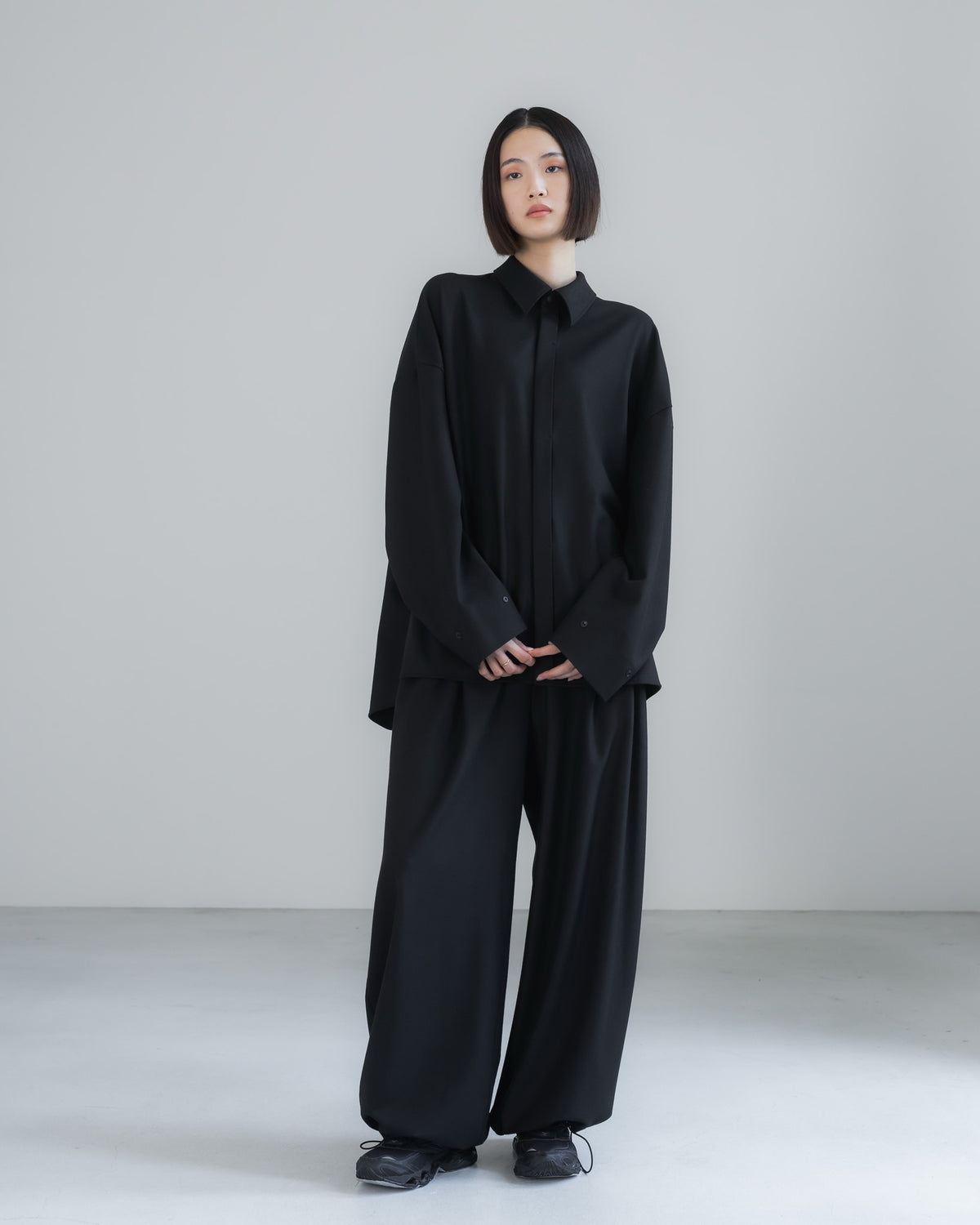 double brushed shirt (black)