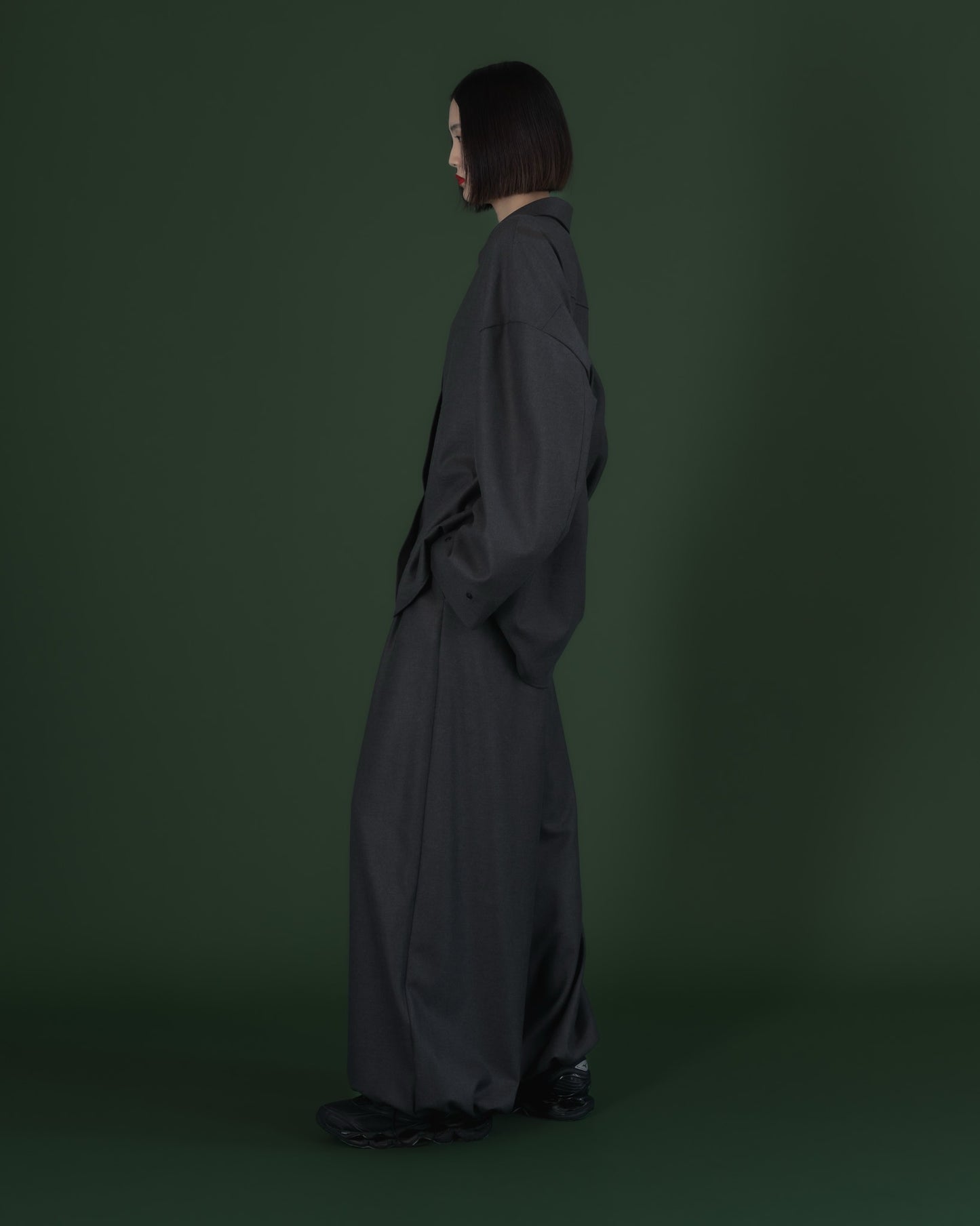 pre order / double brushed pants (gray)
