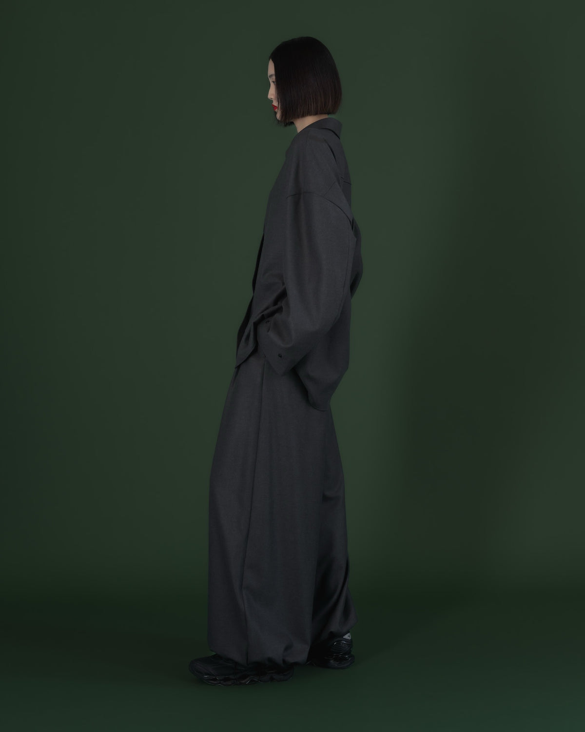 double brushed pants (gray)