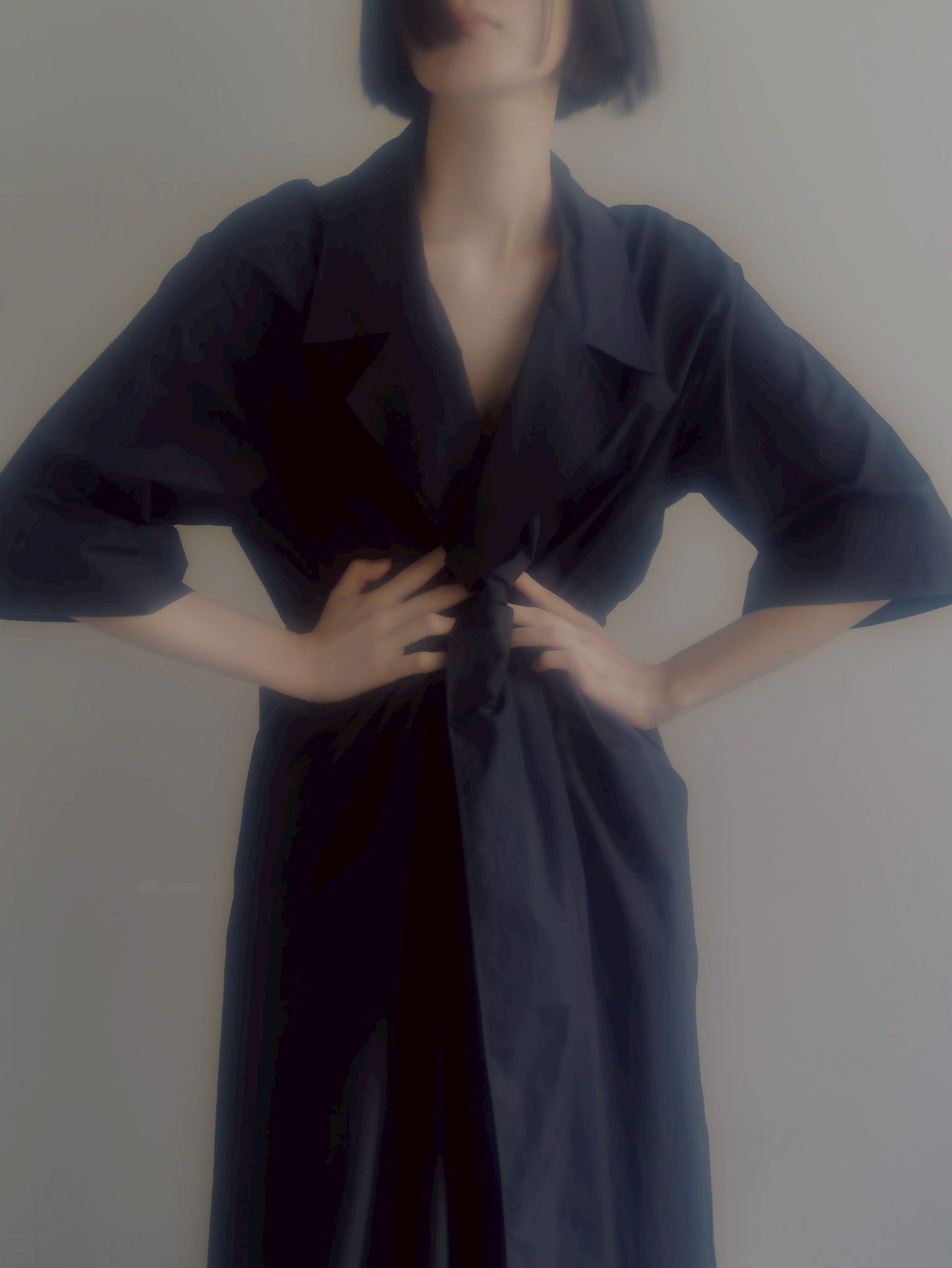 half sleeve coat (navy)