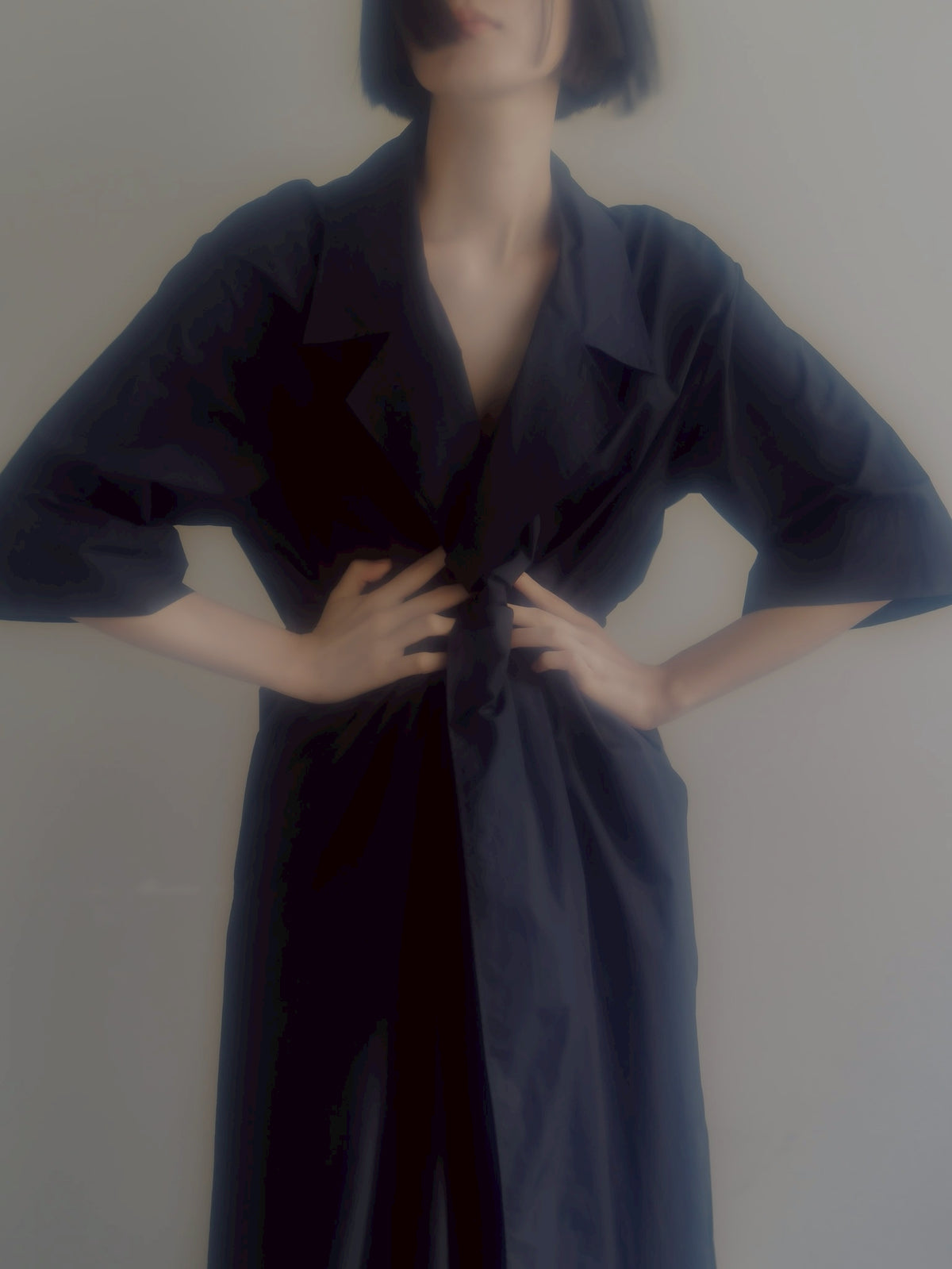 half sleeve coat (navy)
