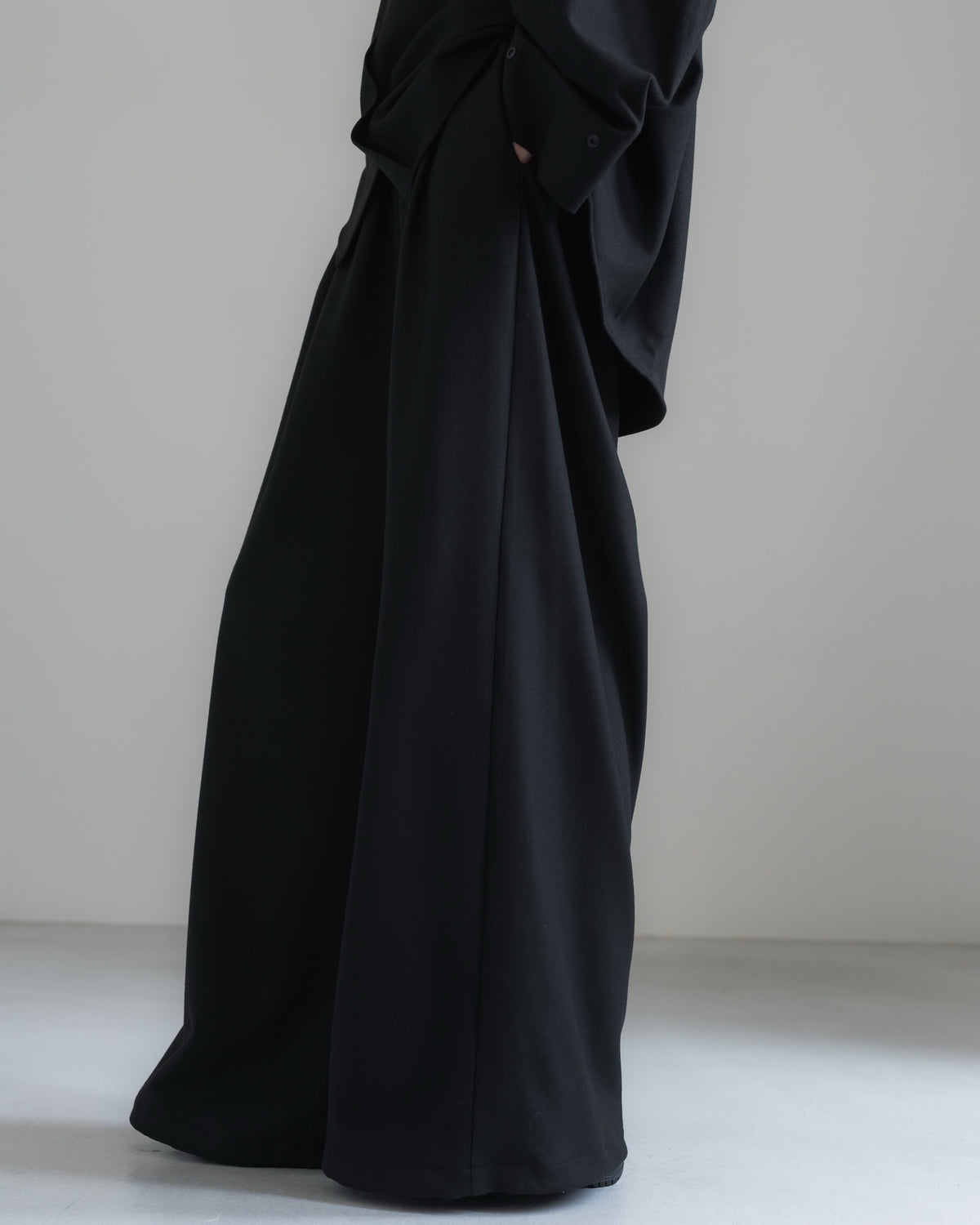 double brushed pants (black)