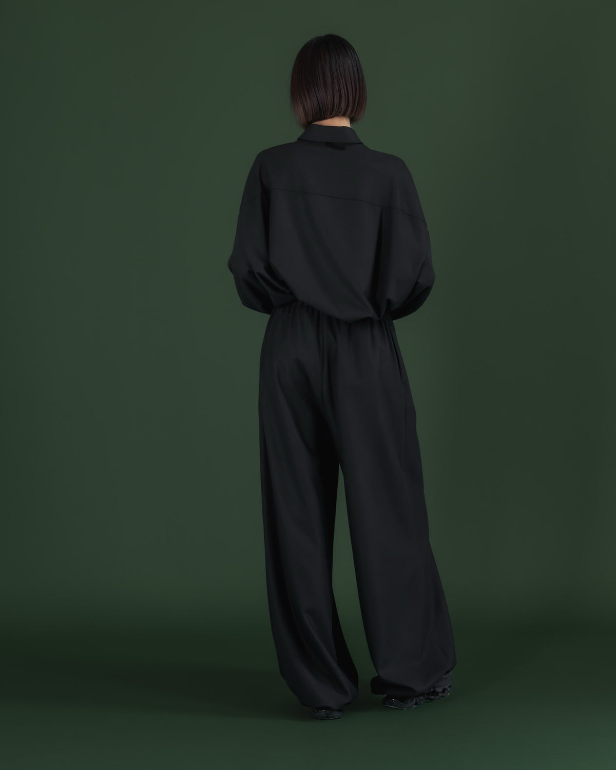 double brushed pants (black)