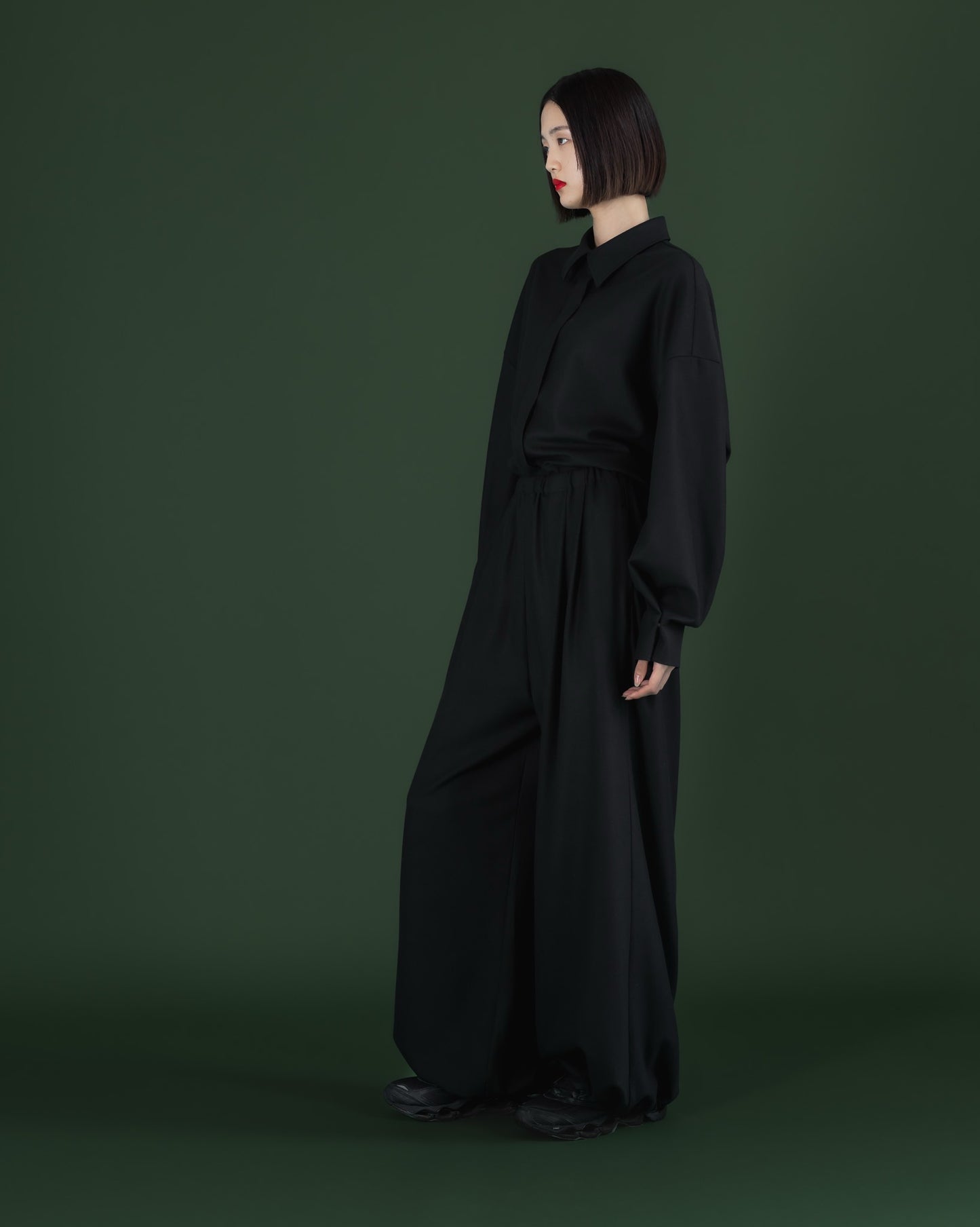 pre order / double brushed shirt (black)