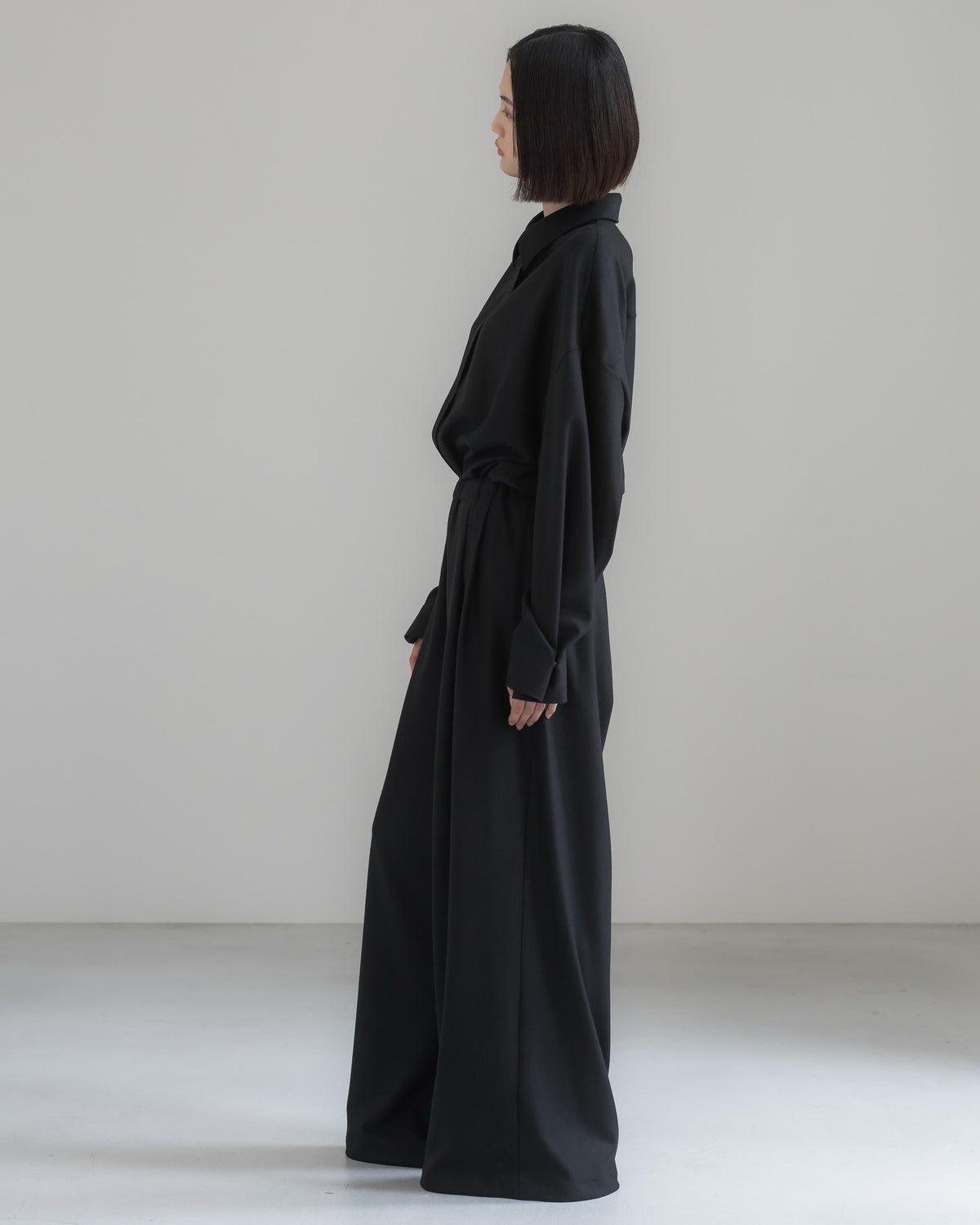 double brushed pants (black)