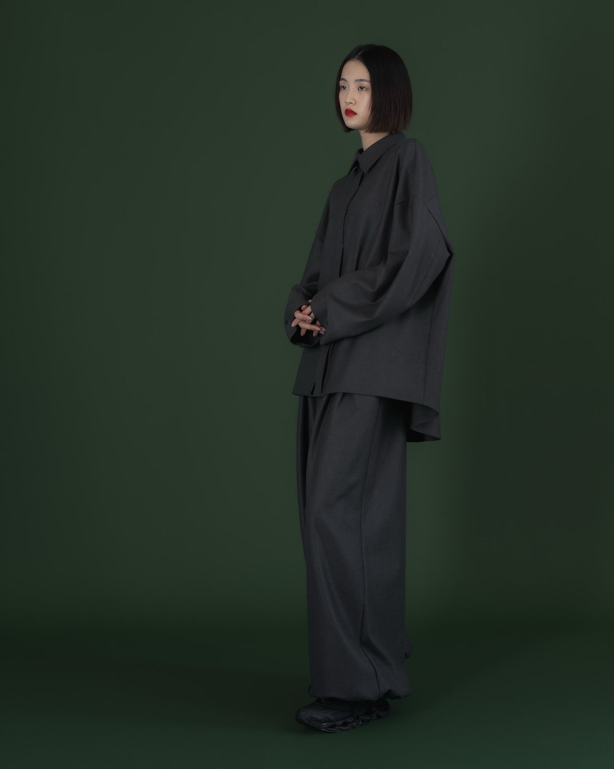 double brushed pants (gray)