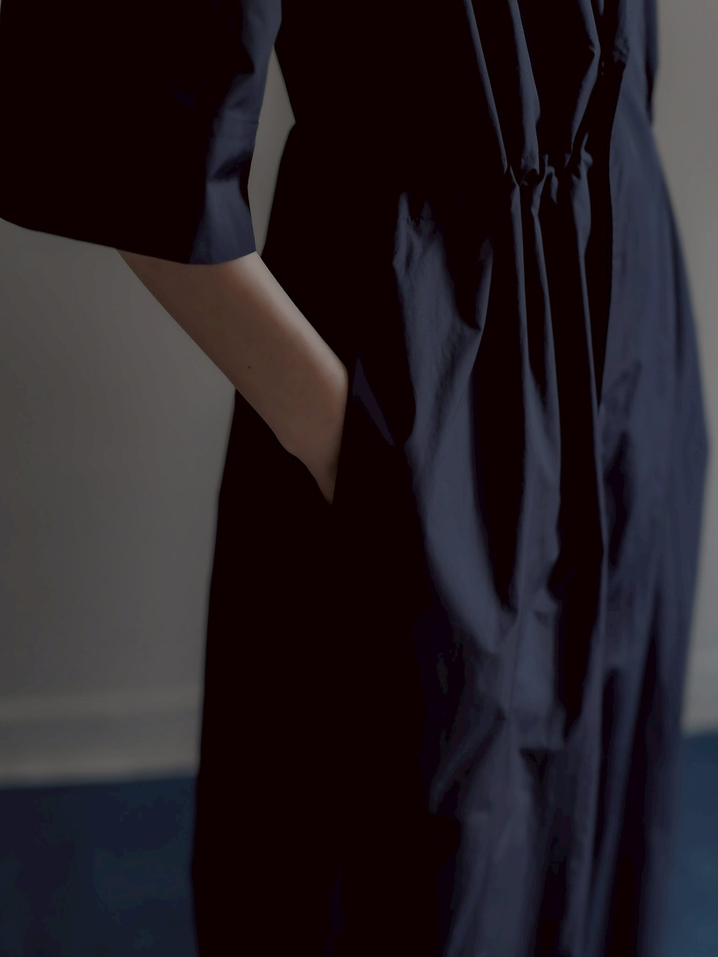 half sleeve coat (navy)