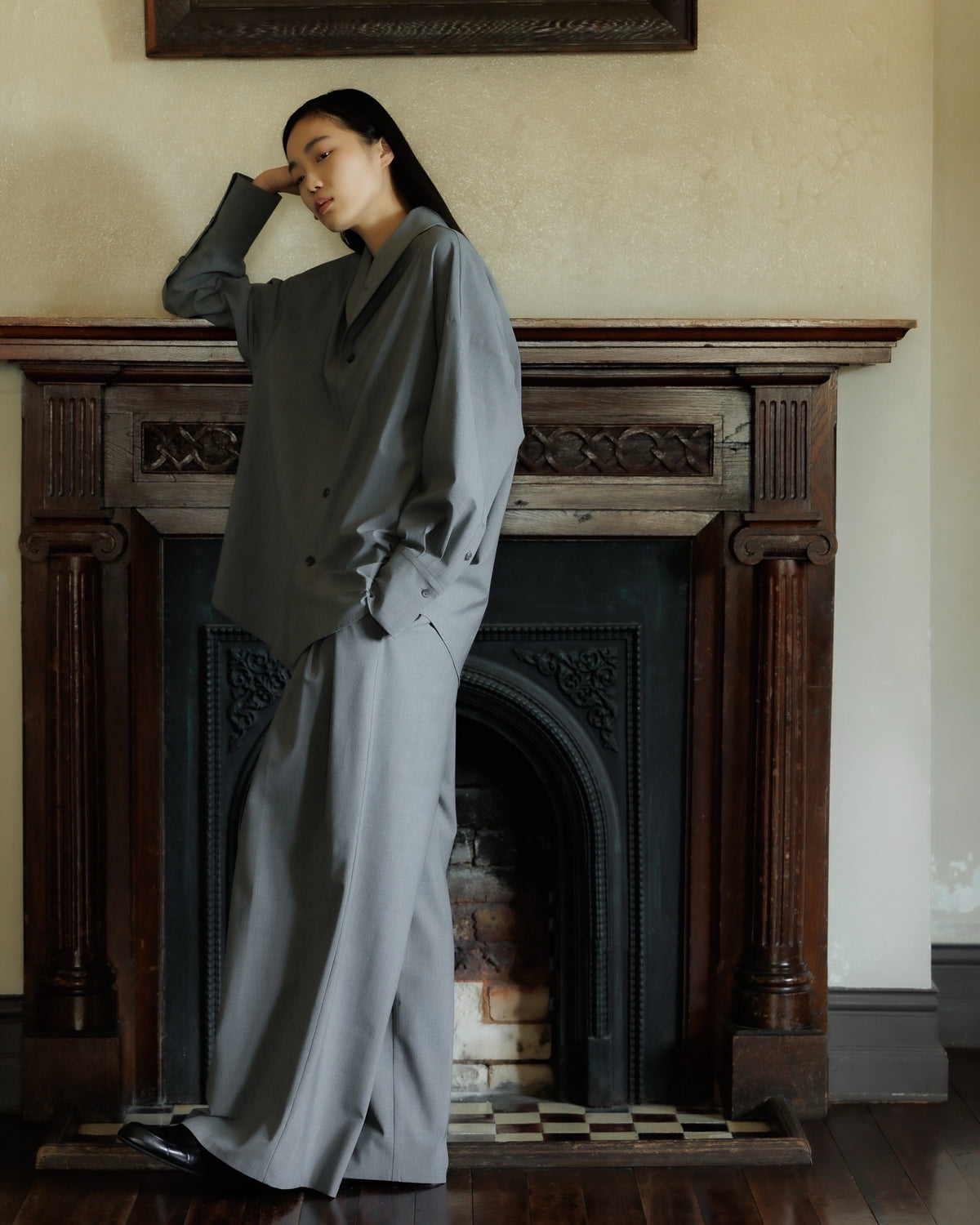 2tuck so wide pants (gray)