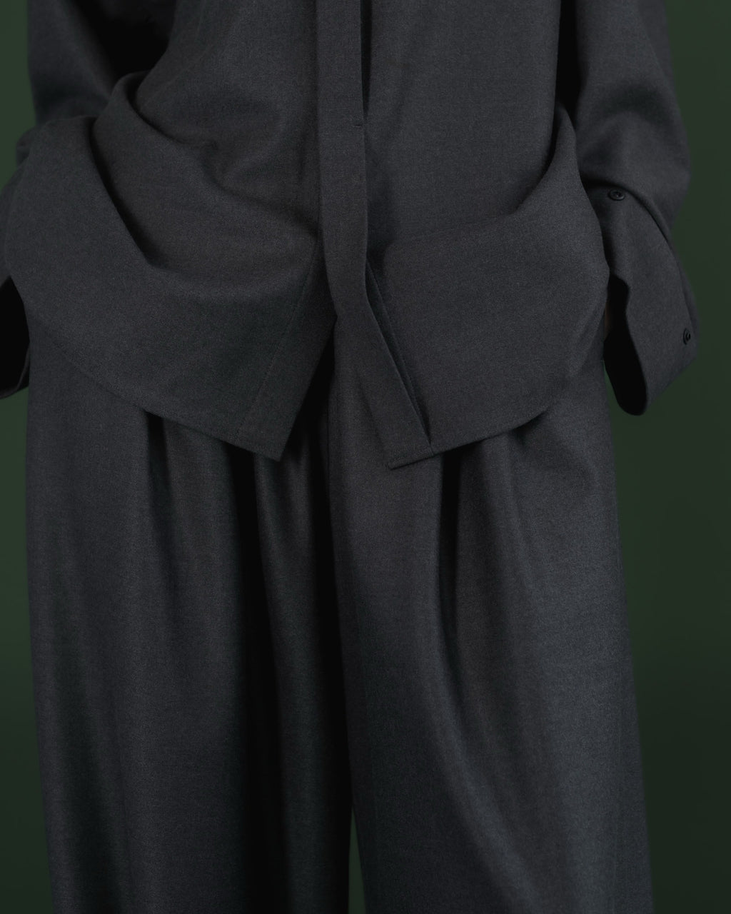 double brushed pants (gray)