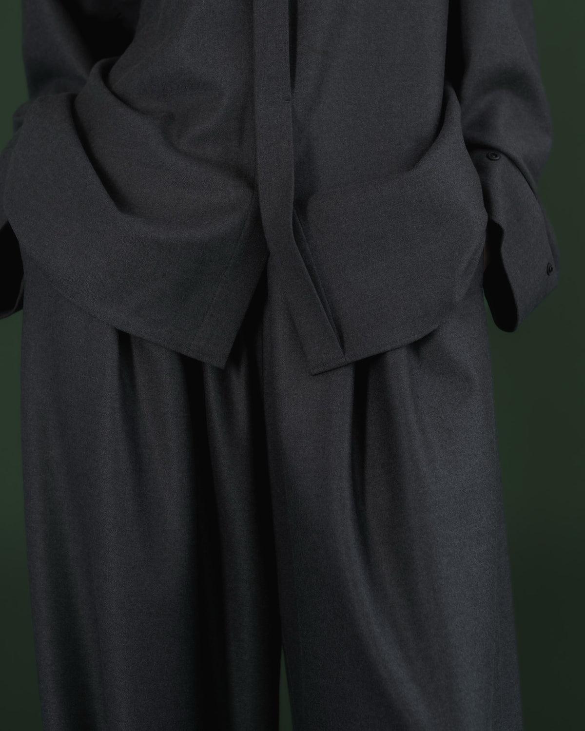 double brushed pants (gray)
