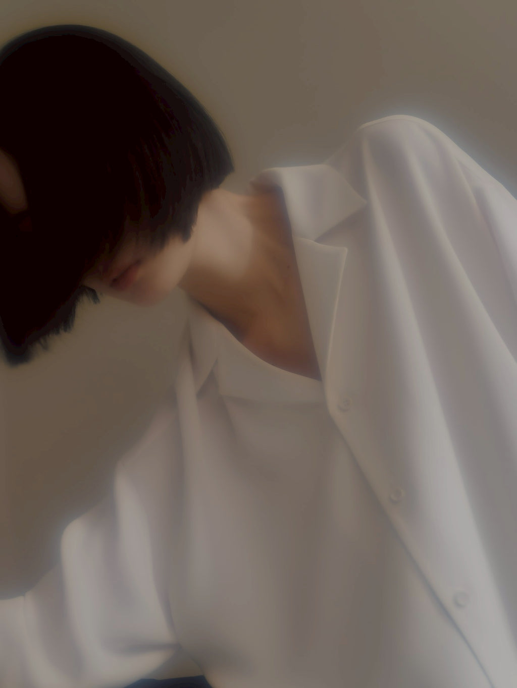 open collar shirts(white)