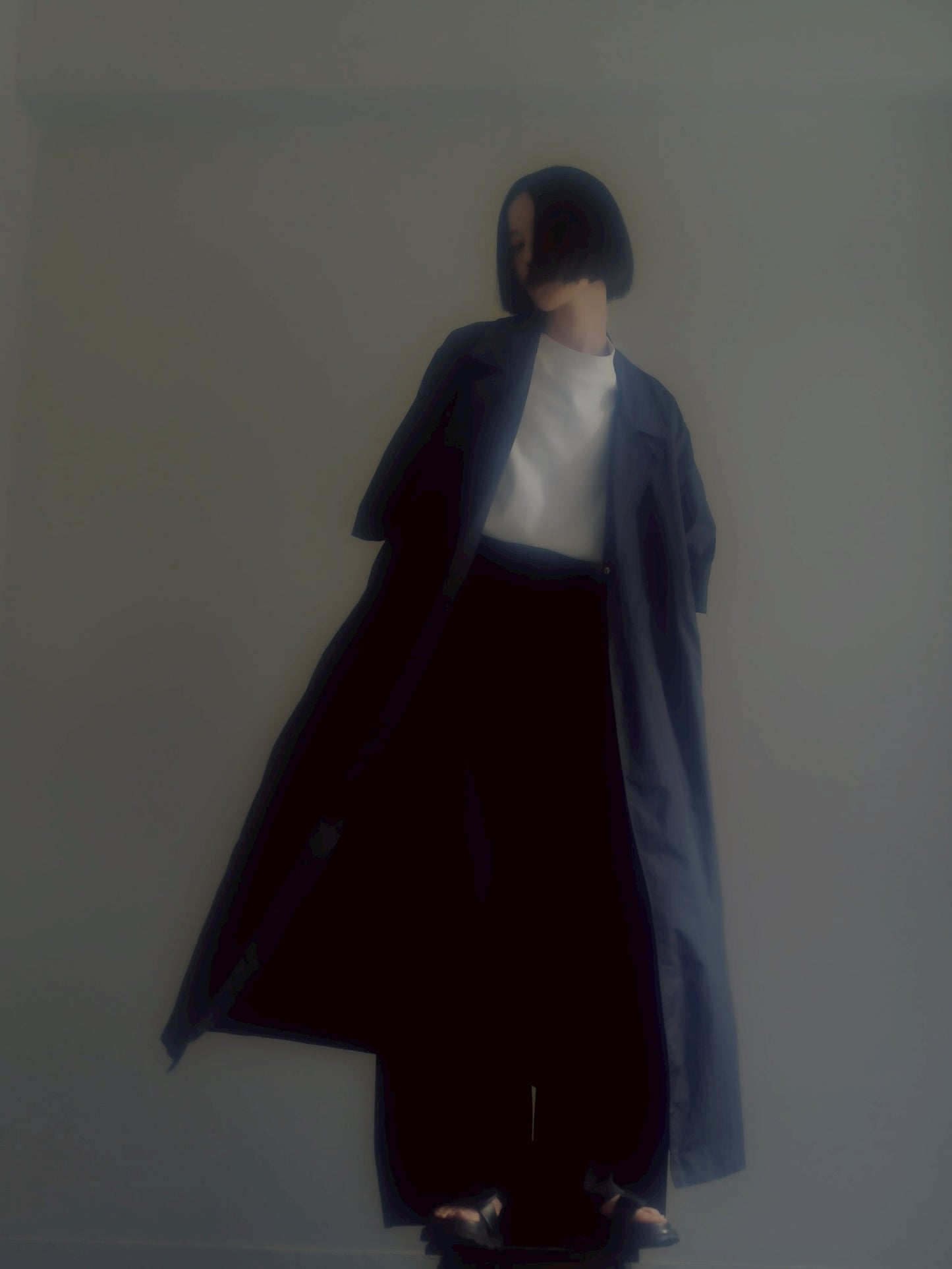half sleeve coat (navy)