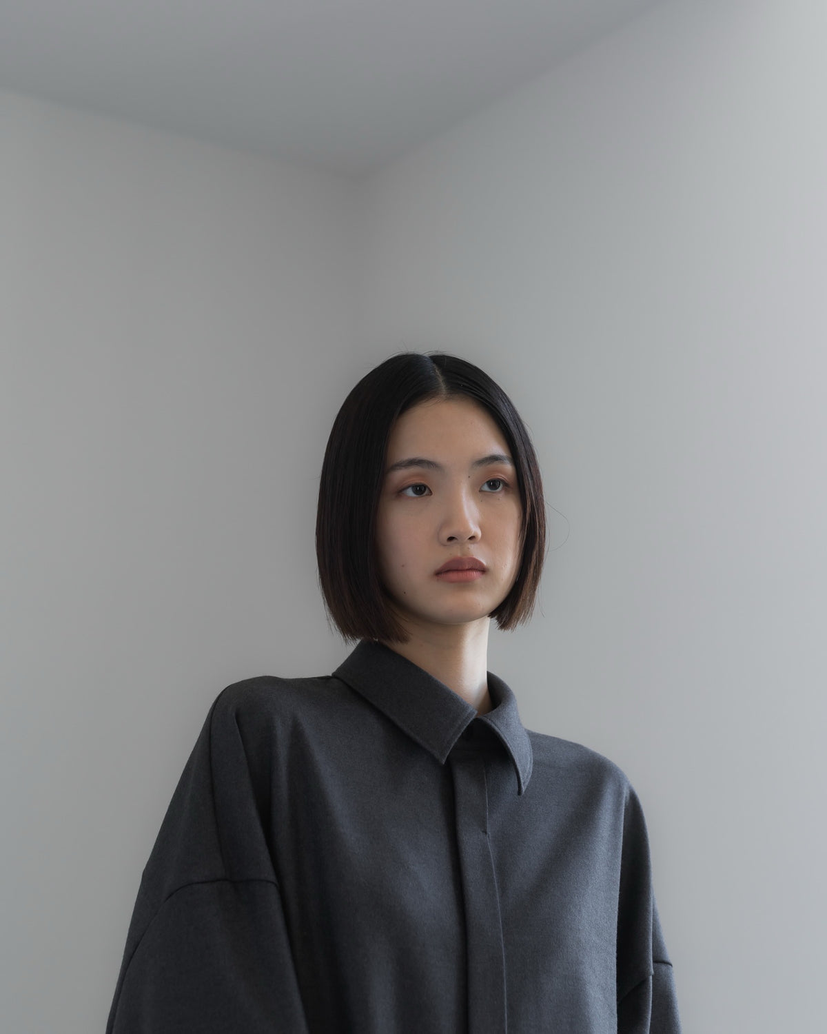 double brushed shirt (gray)