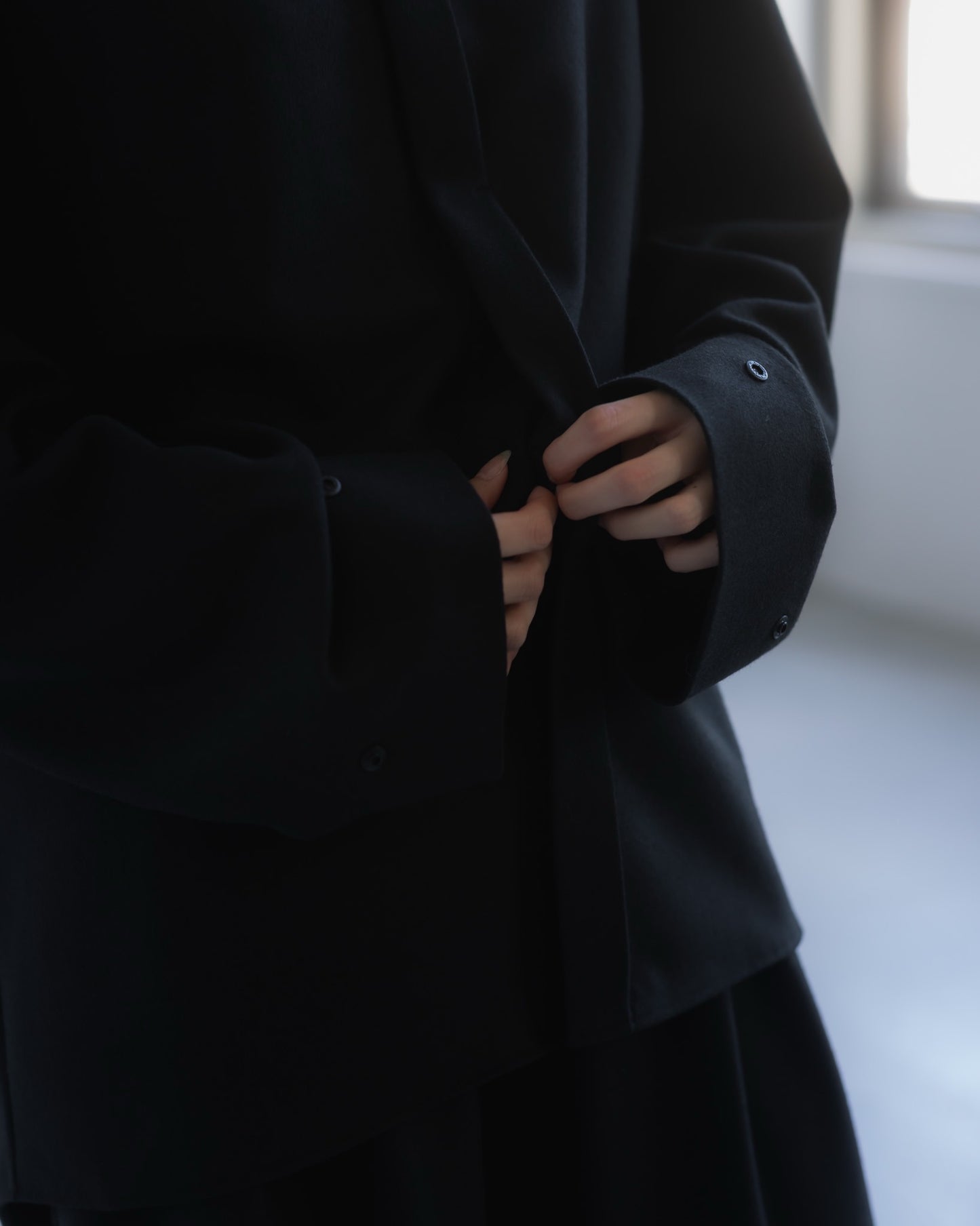 pre order / double brushed shirt (black)