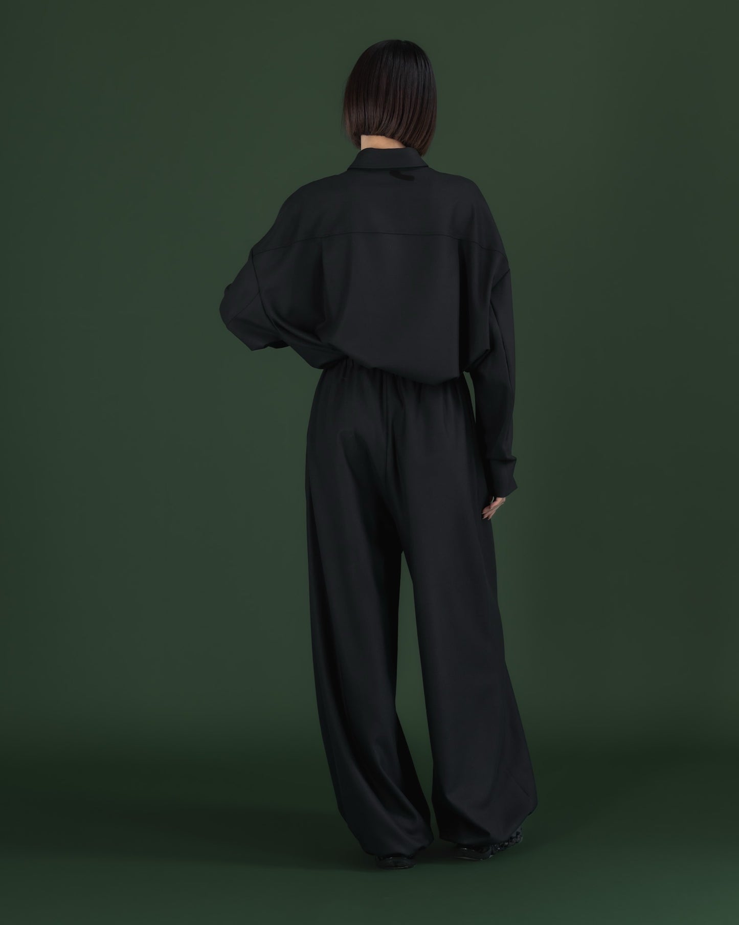 pre order / double brushed shirt (black)