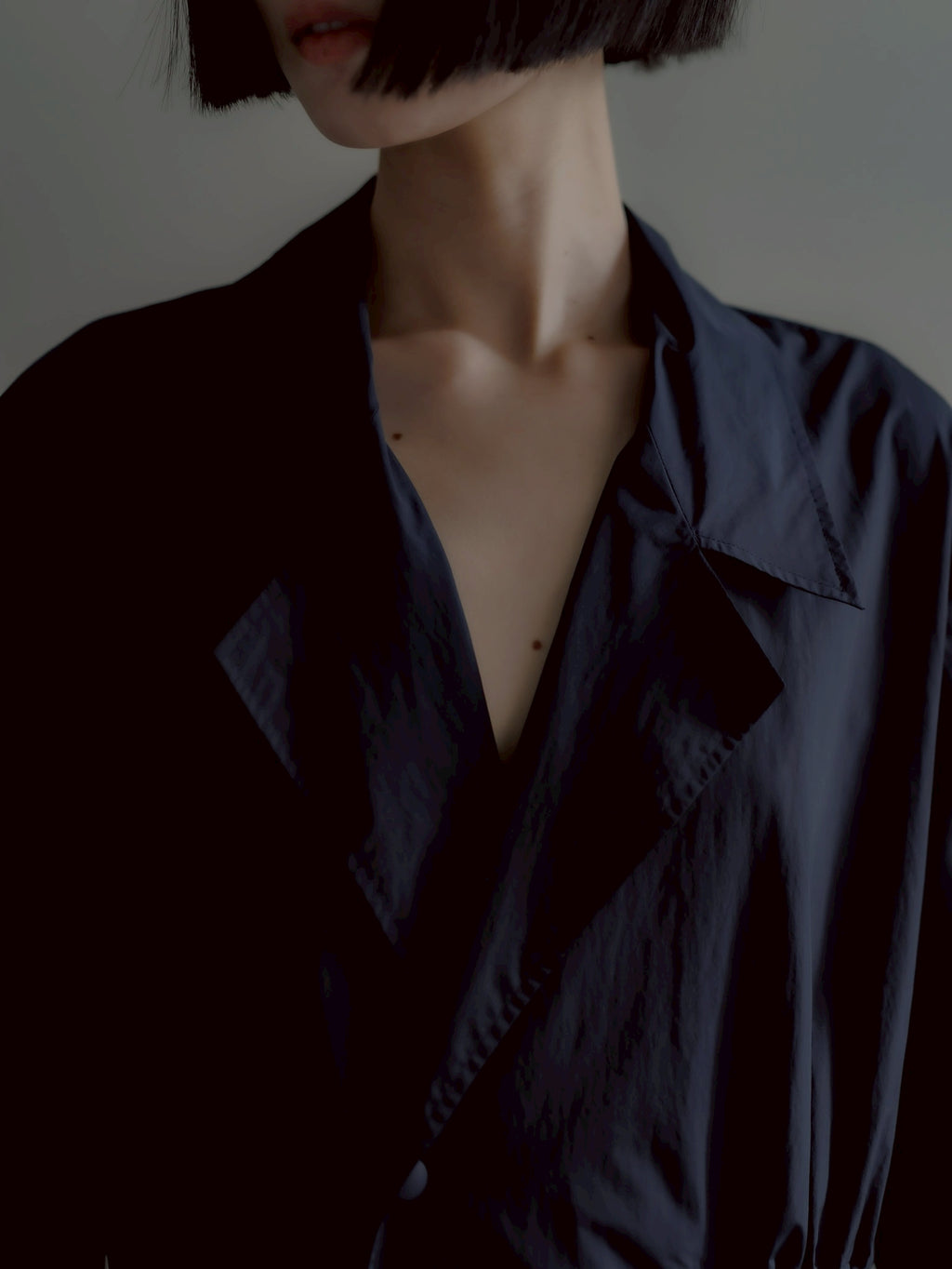 half sleeve coat (navy)