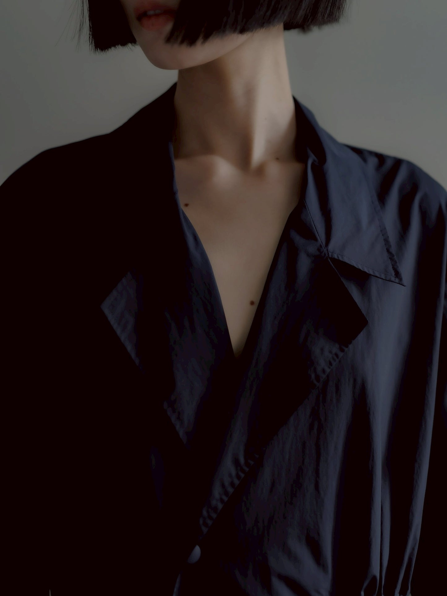 half sleeve coat (navy)