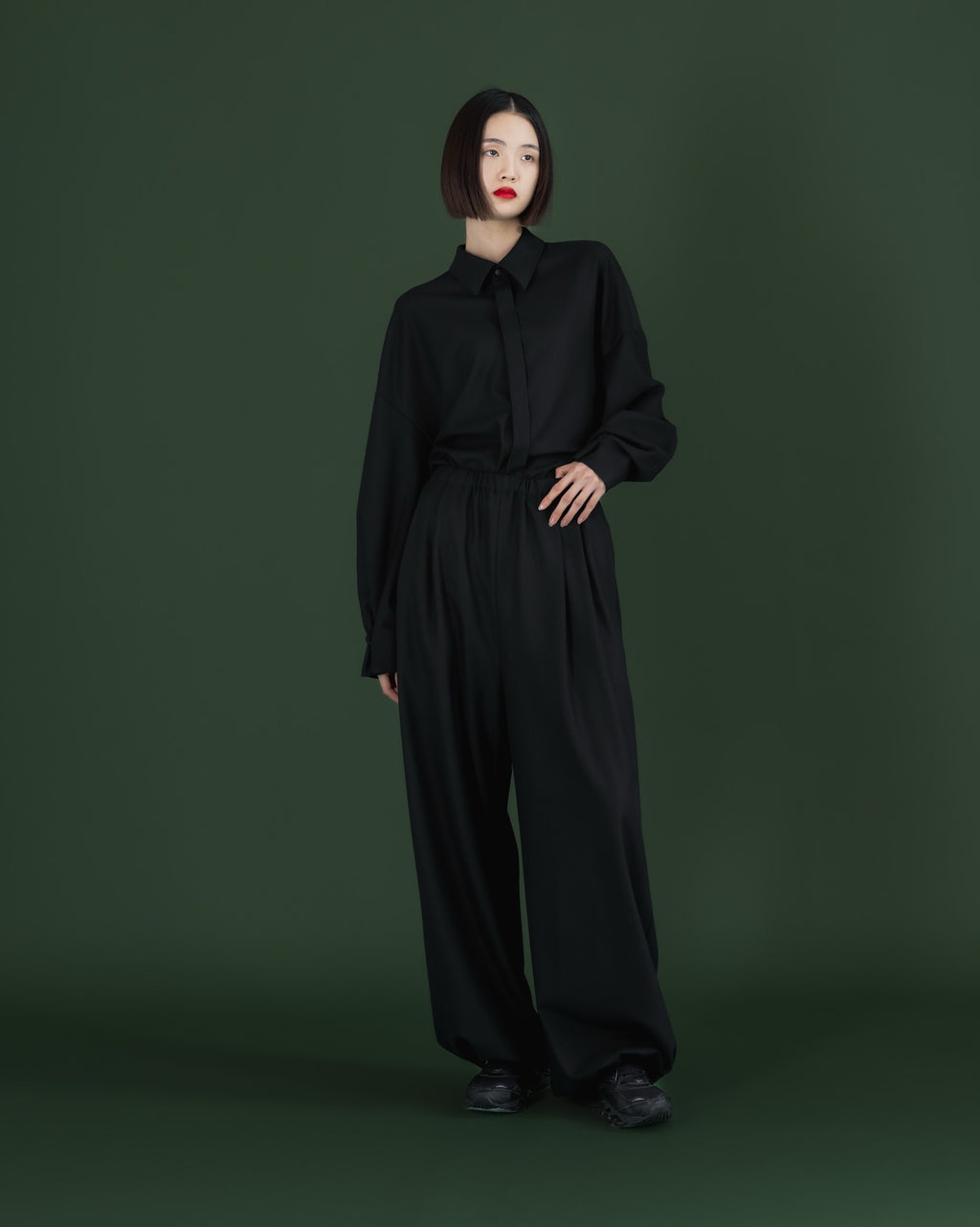 double brushed shirt (black)