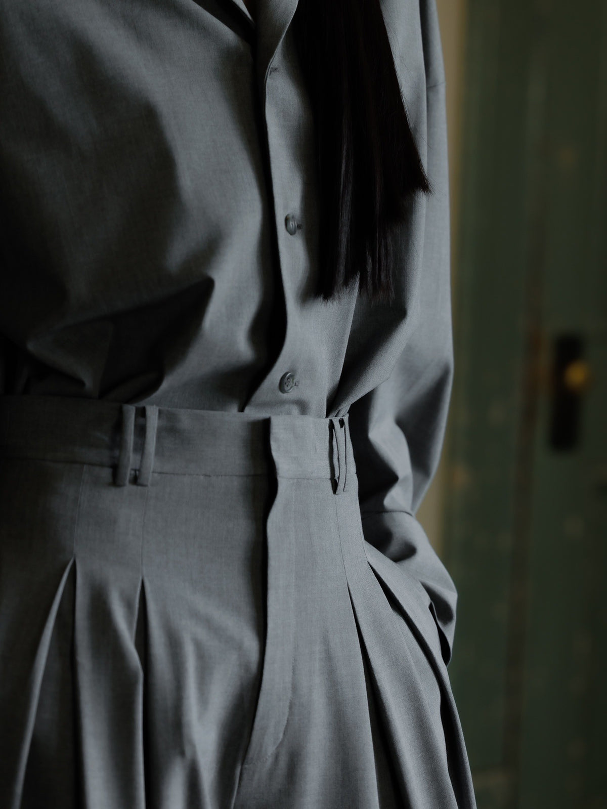 2tuck so wide pants (gray)