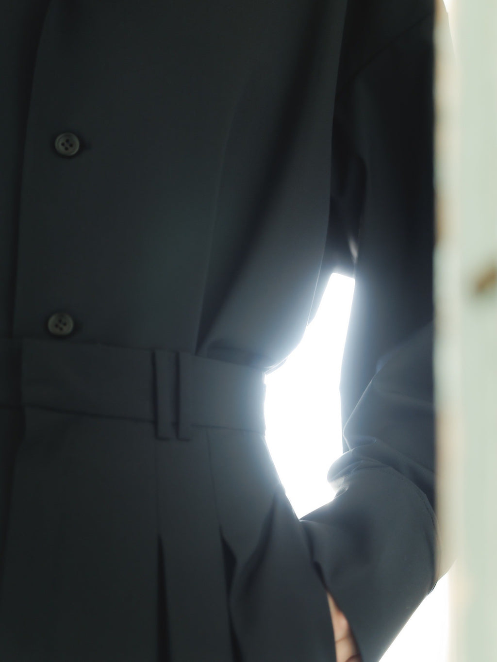 2-tuck so-wide pants (navy)