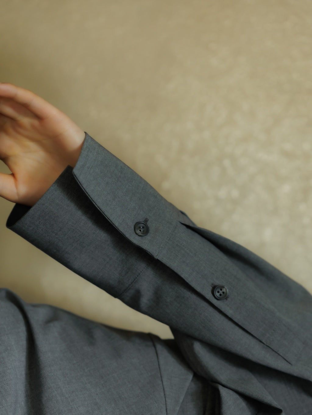 shawl collar shirt jacket (gray)