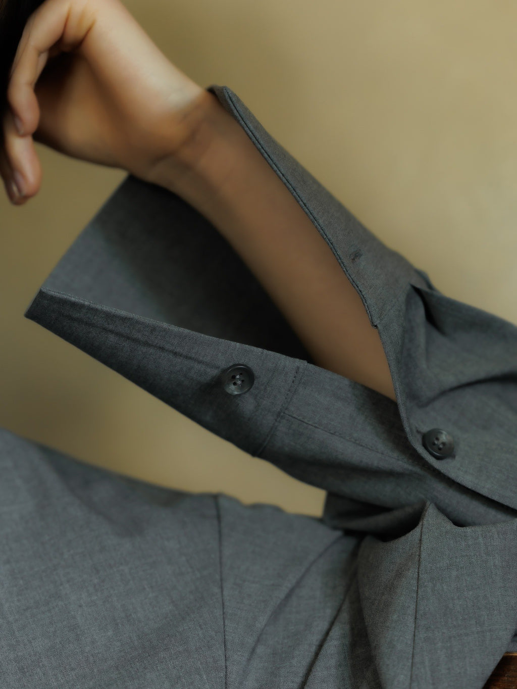 shawl collar shirt jacket (gray)