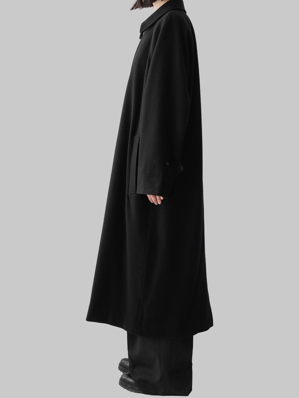【pre order】Balmacaan coat (black)