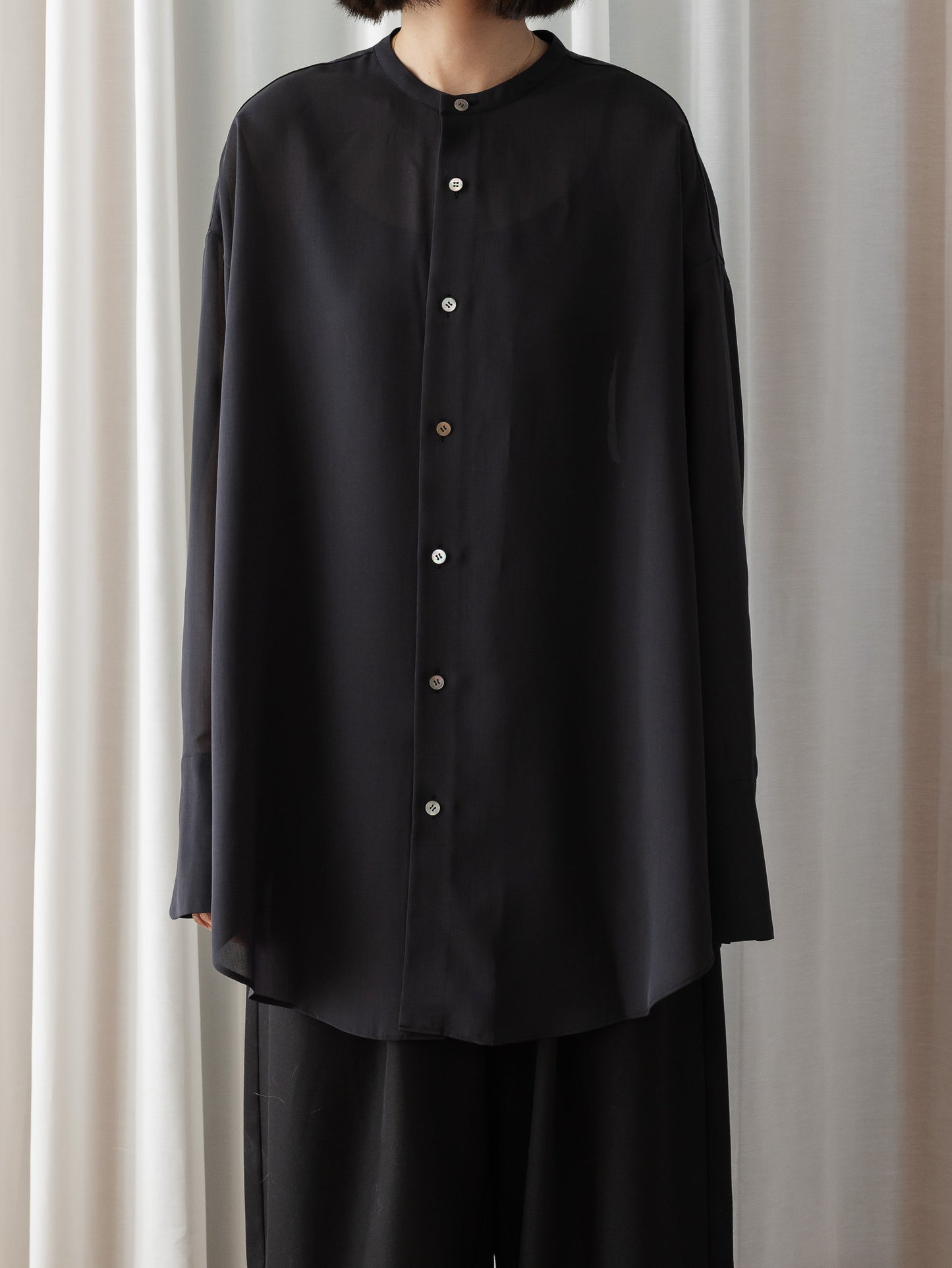 pre order / calm air shirt(navy)