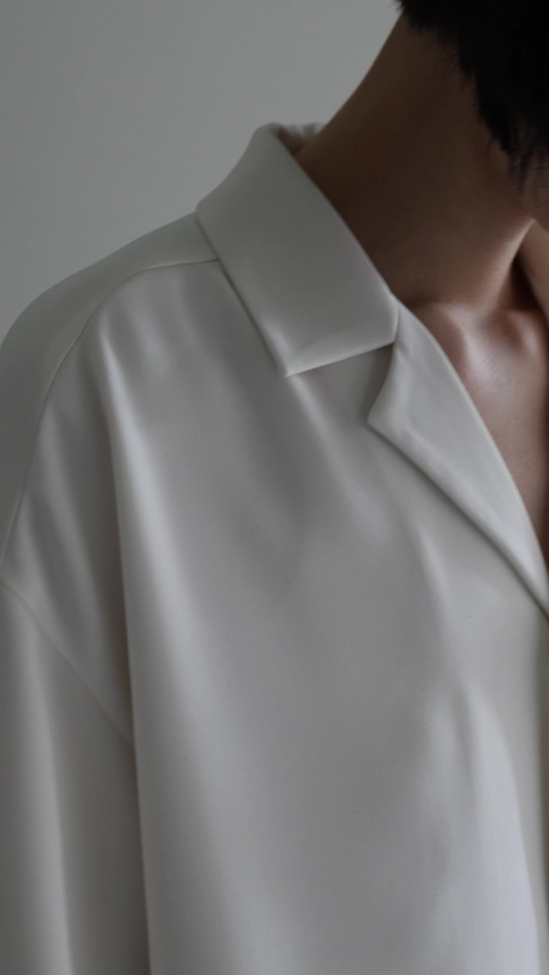 open collar shirts(white)