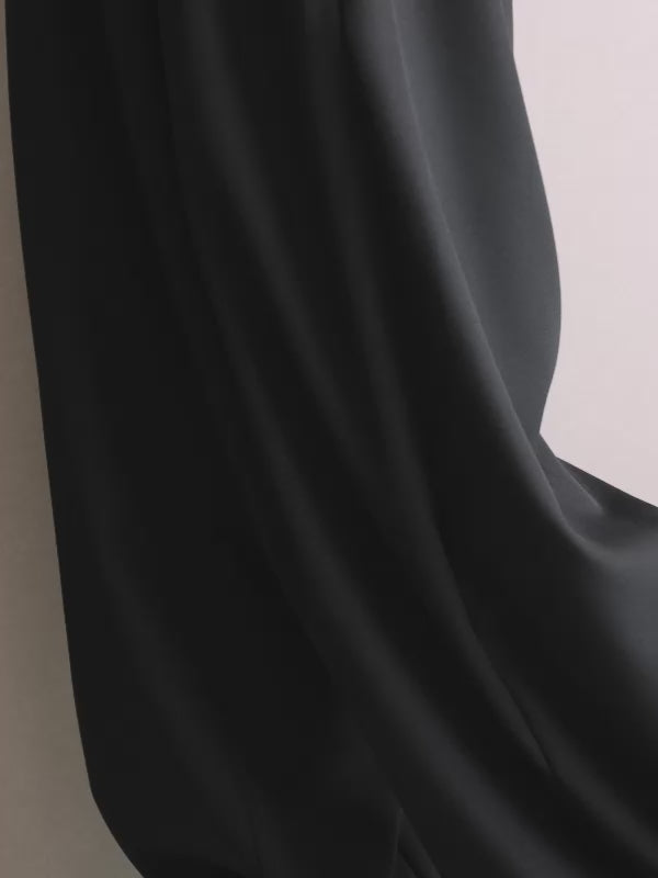 easy drawstring pants(black)